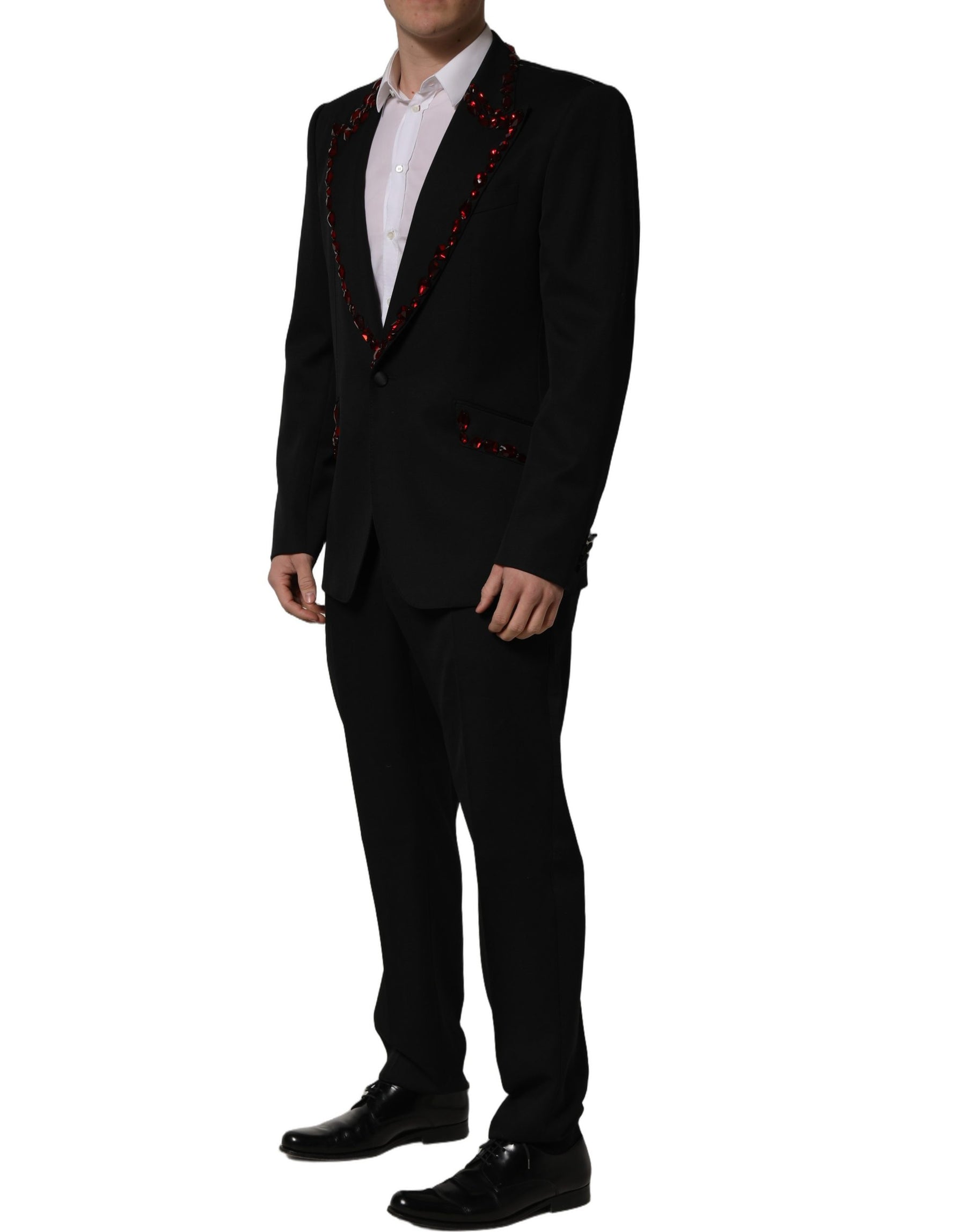 Dolce & Gabbana Black Crystal Embellished 2 Piece Suit | Regal Royce