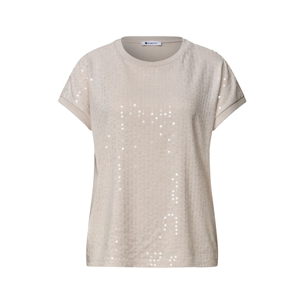 Street One Beige Polyester T-Shirt | Regal Royce