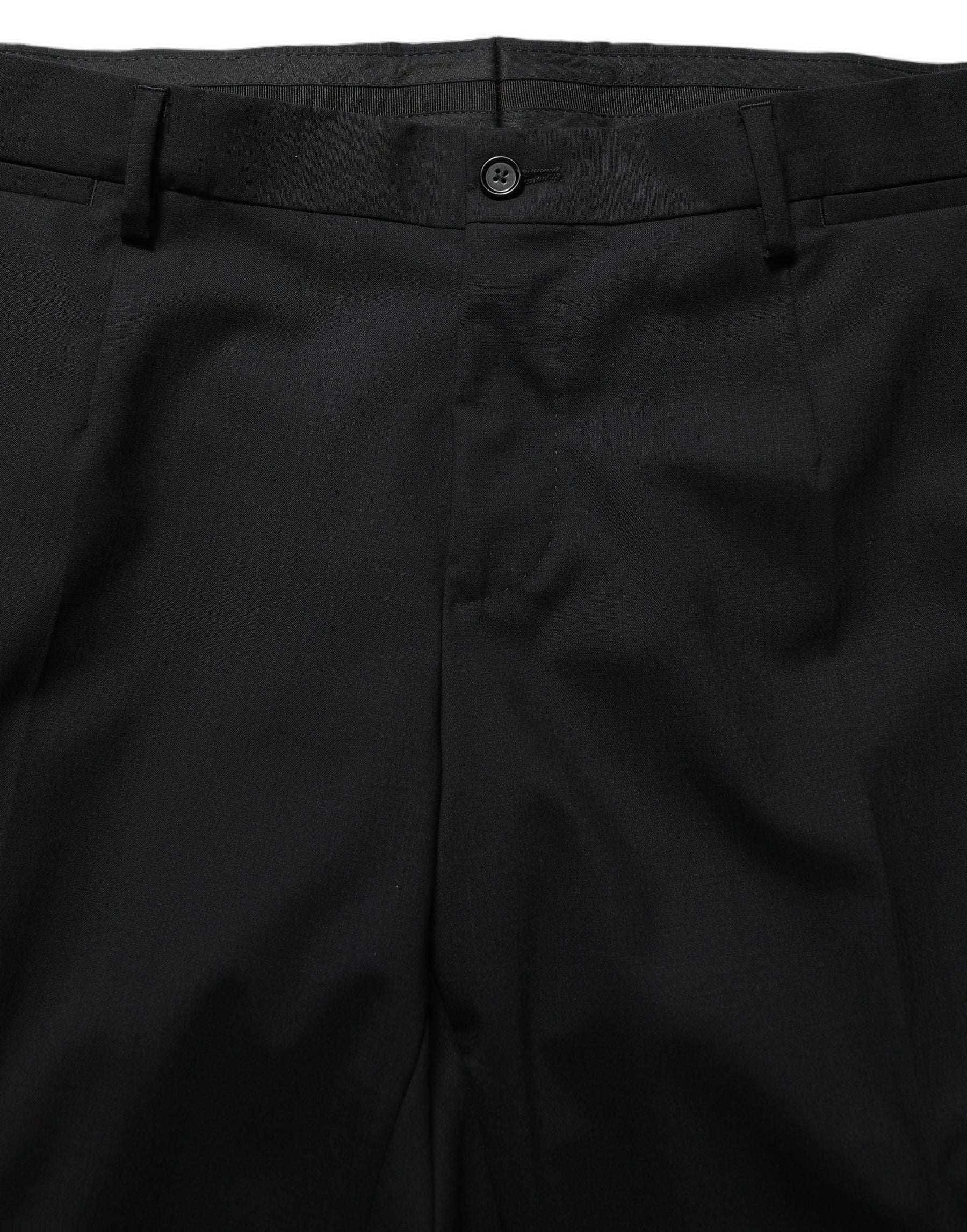 Dolce & Gabbana Black Wool Slim Fit Formal 2 Piece Men Suit | Regal Royce