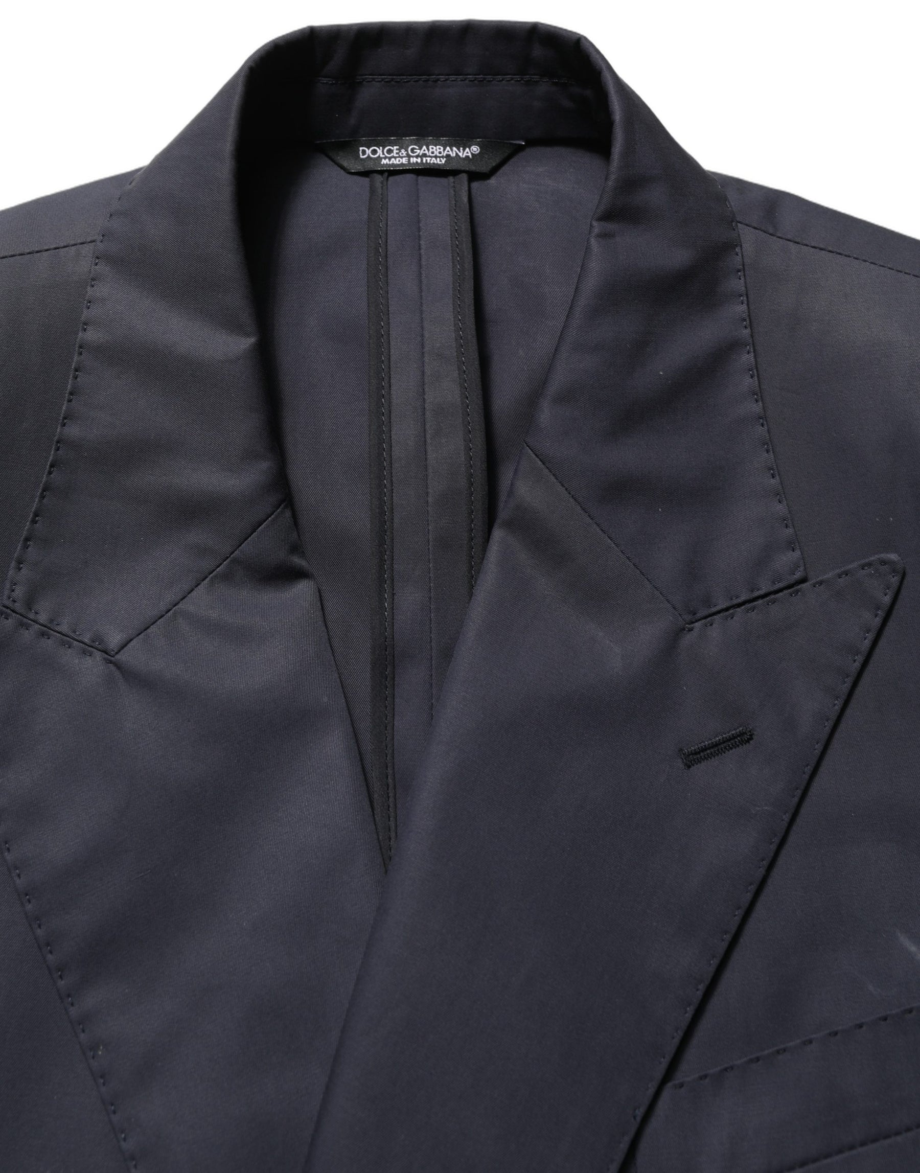 Dolce & Gabbana Blue Cotton Slim Fit Formal 2 Piece Men Suit | Regal Royce