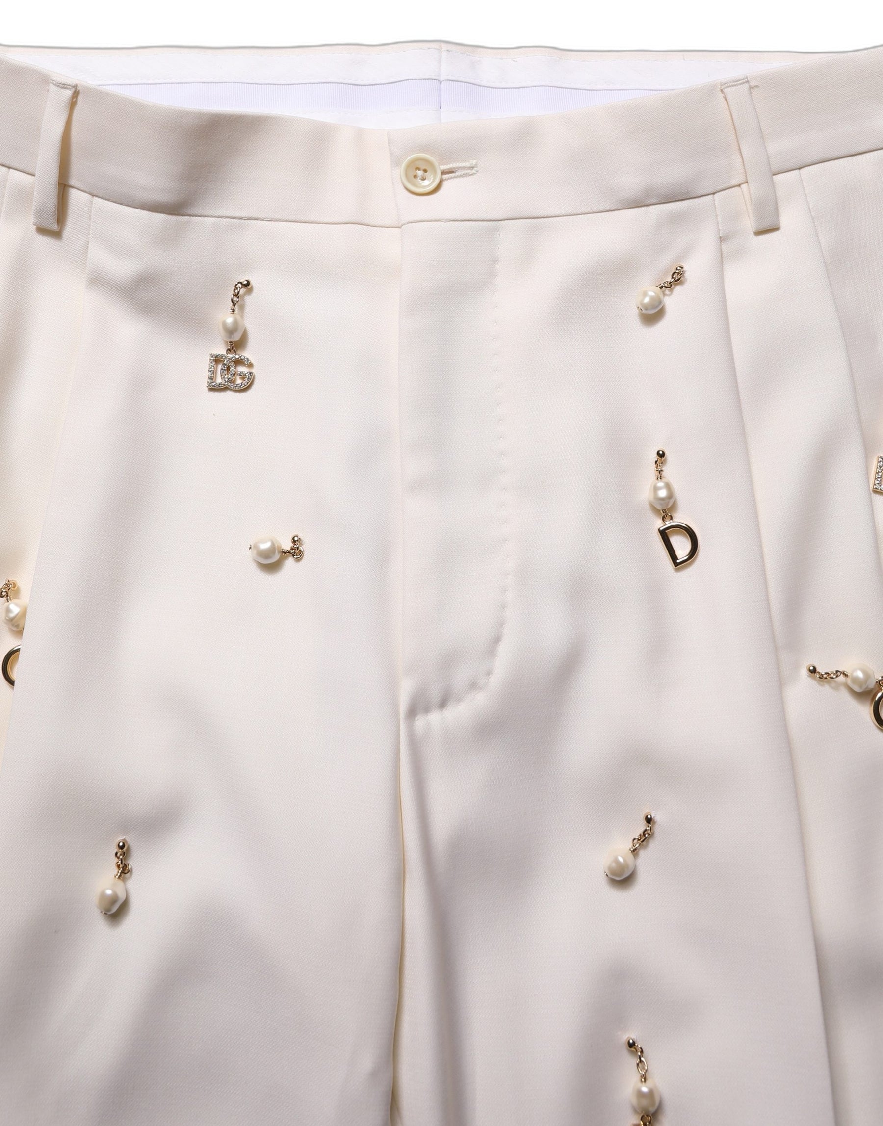 Dolce & Gabbana White Wool Slim Fit Formal 2 Piece Men Suit | Regal Royce