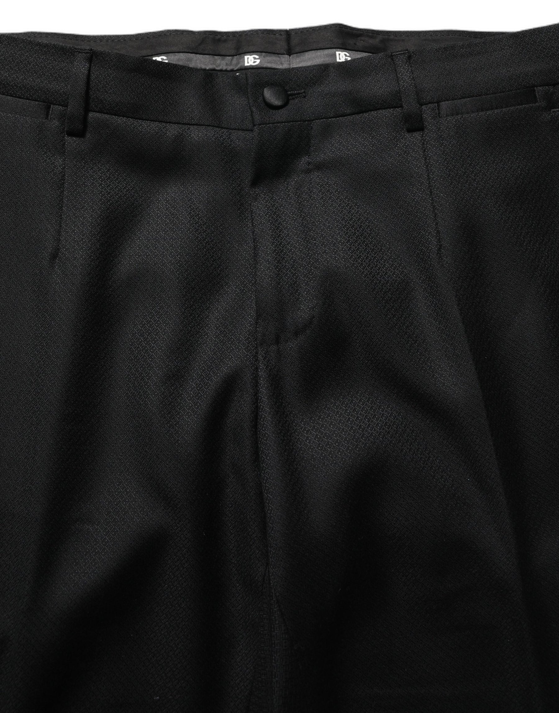 Dolce & Gabbana Black Wool Slim Fit Formal 2 Piece Men Suit | Regal Royce