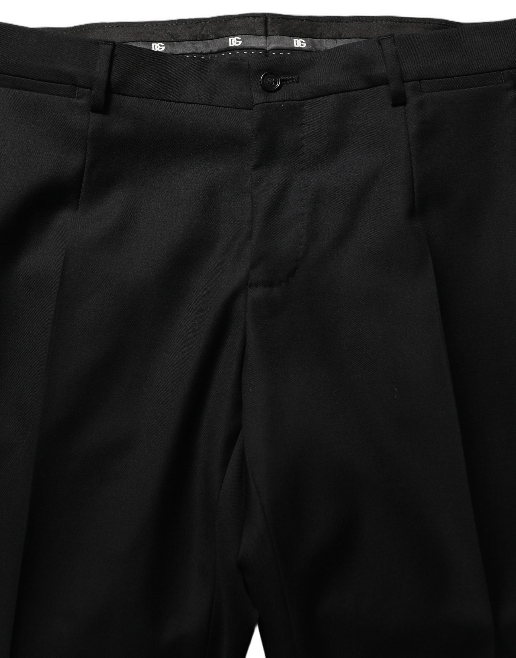 Dolce & Gabbana Black Wool Slim Fit Formal 2 Piece Men Suit | Regal Royce