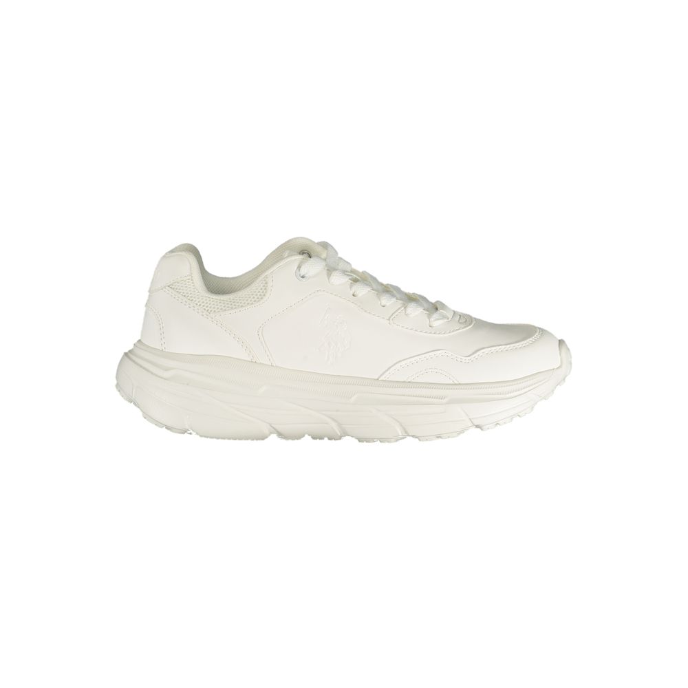 U.S. POLO ASSN. White Polyurethane Women's Sneaker | Regal Royce