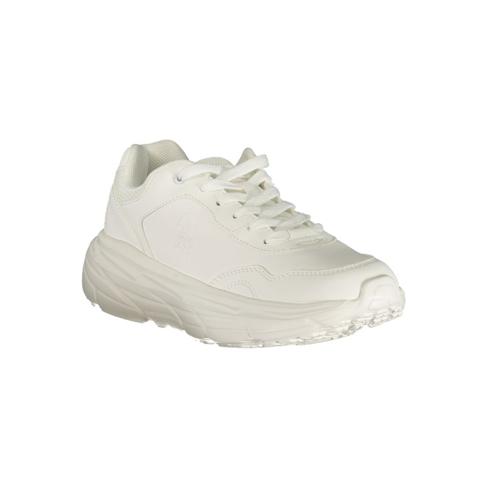 U.S. POLO ASSN. White Polyurethane Women's Sneaker | Regal Royce