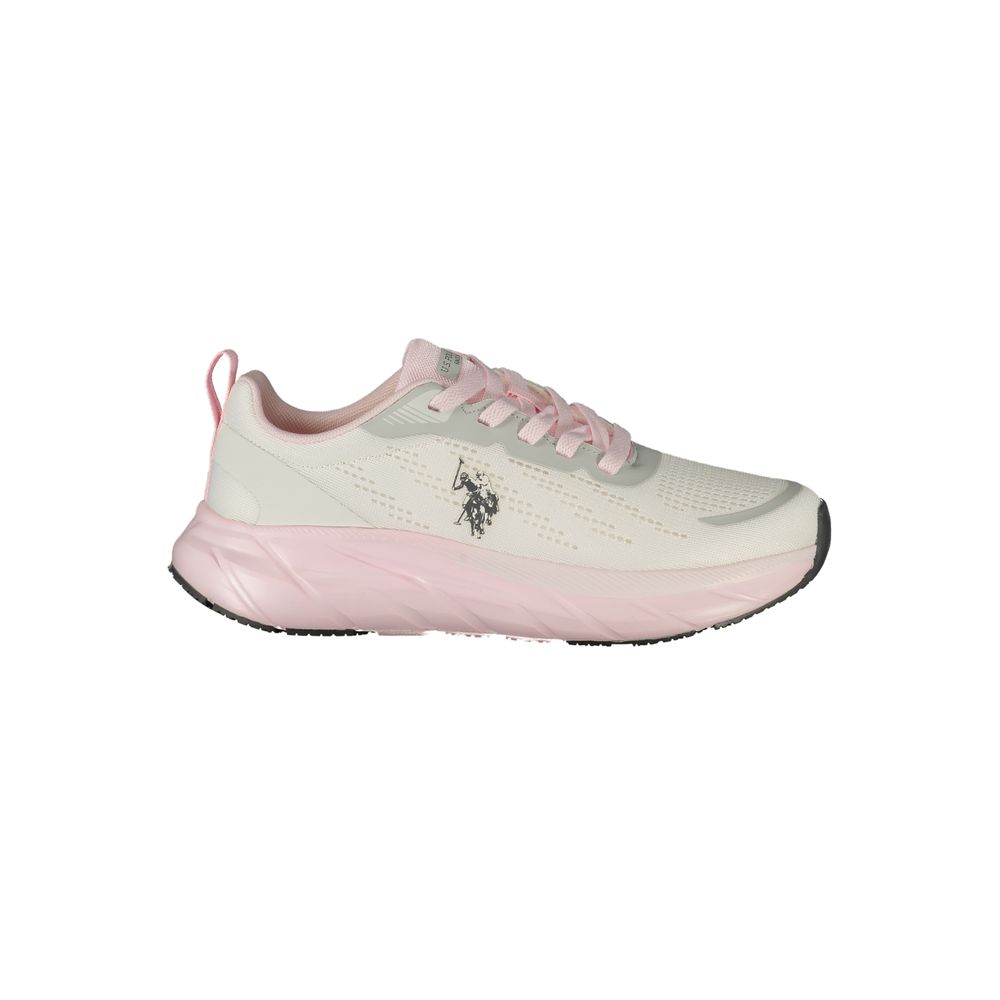 U.S. POLO ASSN. White Polyurethane Women's Sneaker | Regal Royce