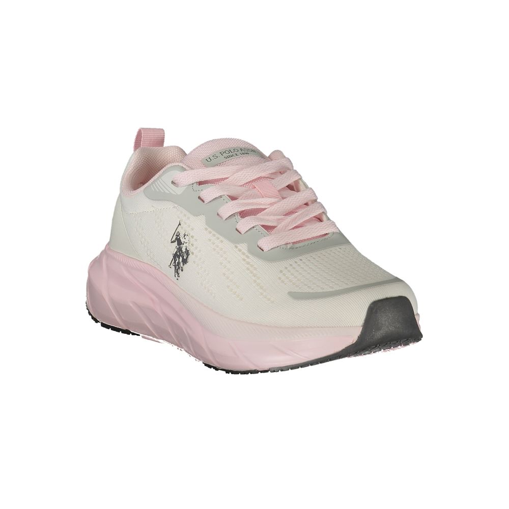 U.S. POLO ASSN. White Polyurethane Women's Sneaker | Regal Royce