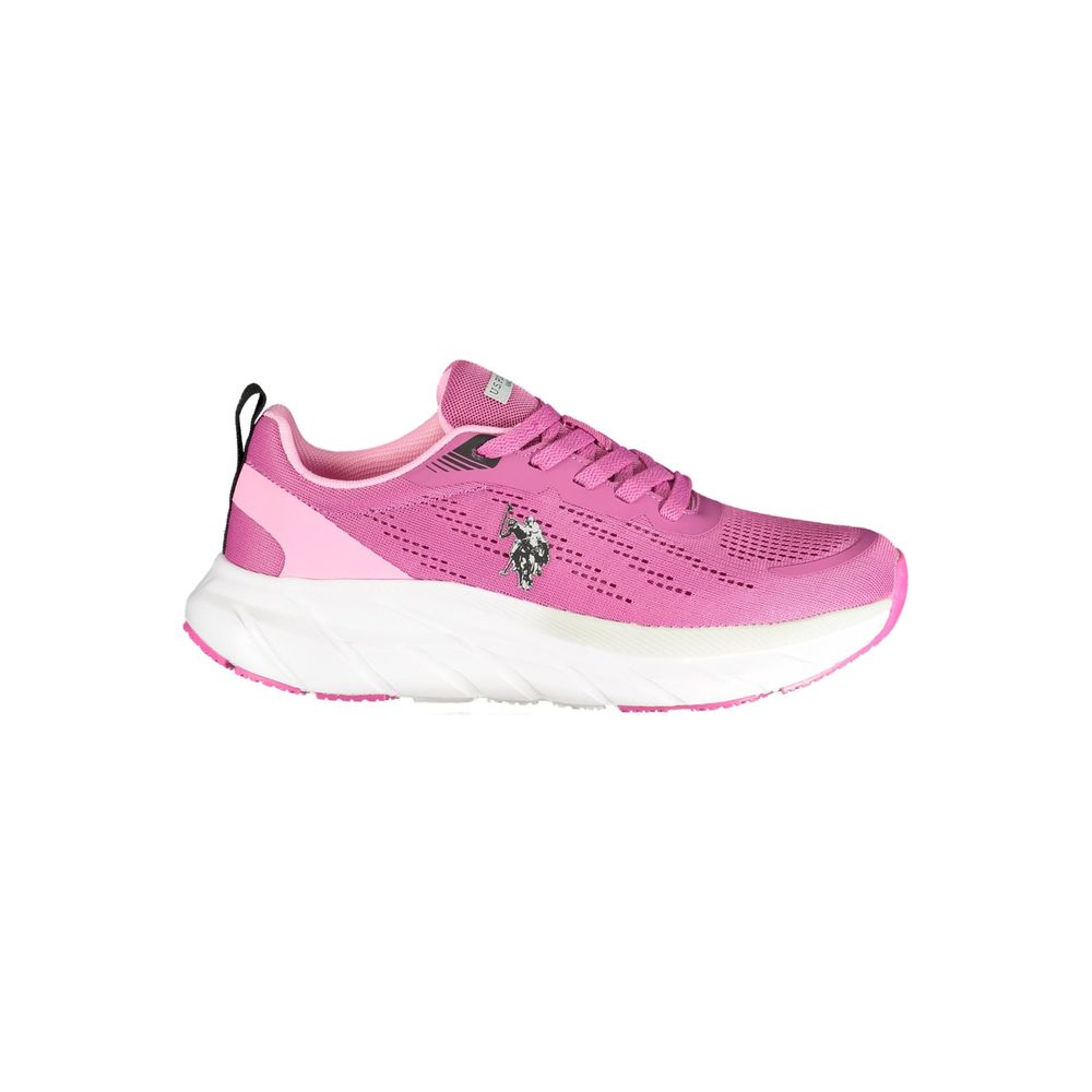 U.S. POLO ASSN. Pink Polyurethane Women Sneaker | Regal Royce