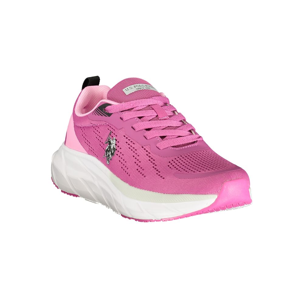 U.S. POLO ASSN. Pink Polyurethane Women Sneaker | Regal Royce