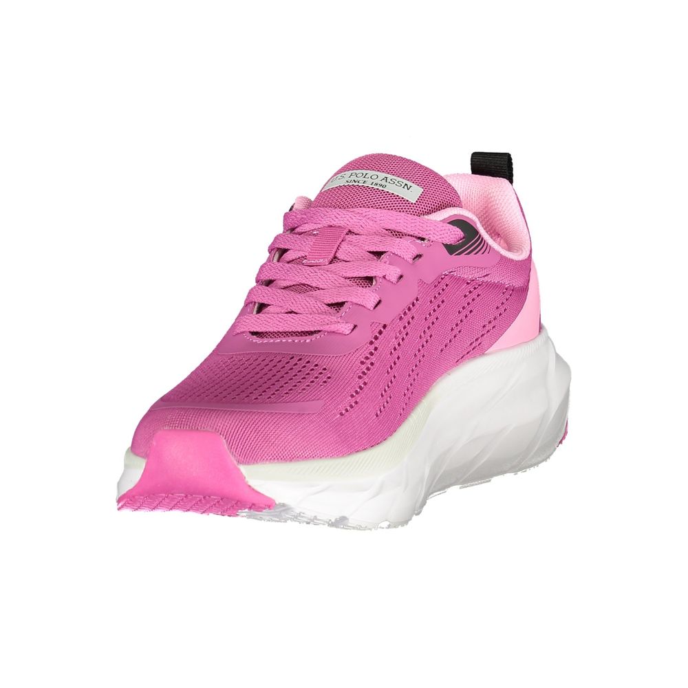 U.S. POLO ASSN. Pink Polyurethane Women Sneaker | Regal Royce