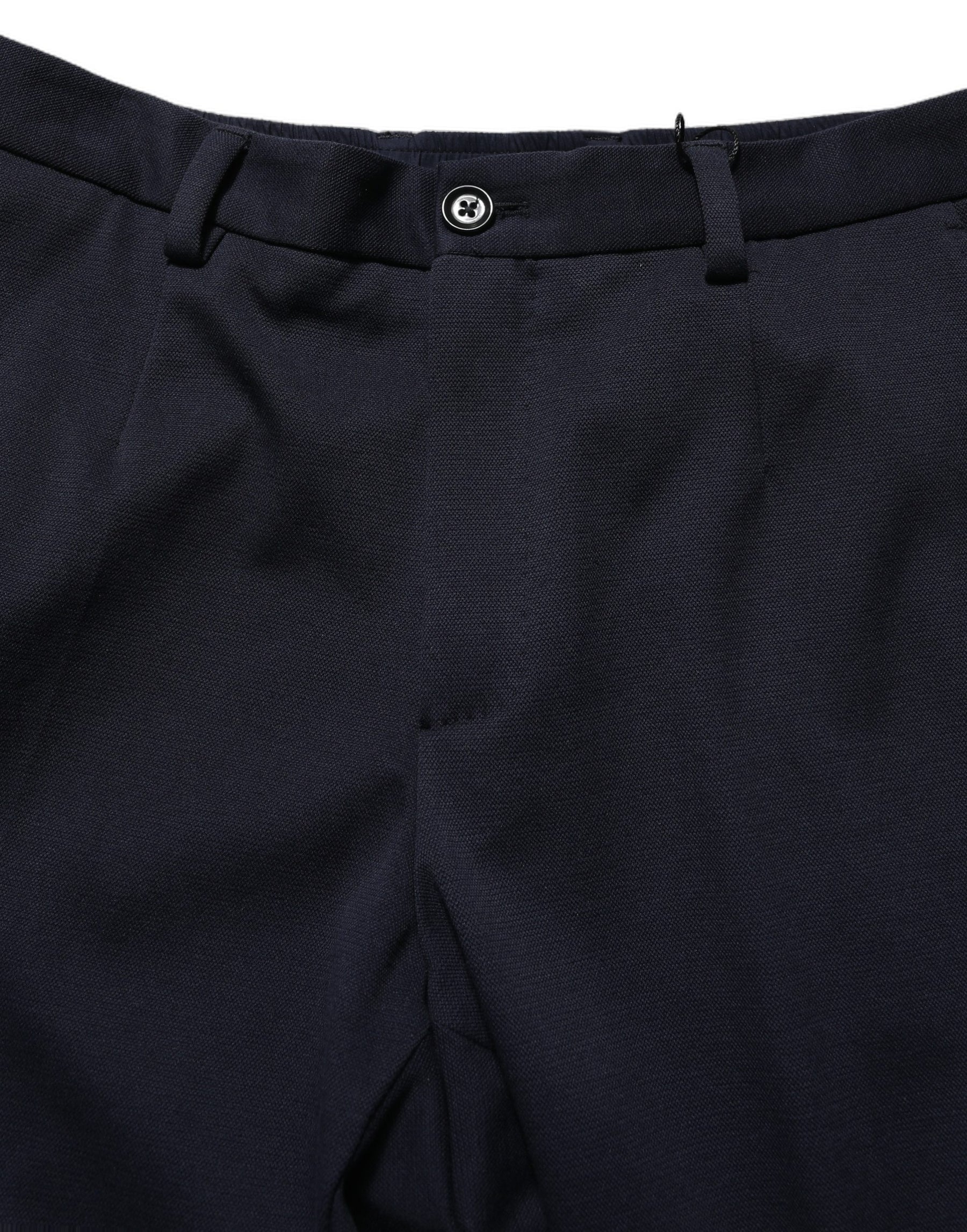 Dolce & Gabbana Black Cotton Tapered Leg Dress Trouser Pants | Regal Royce