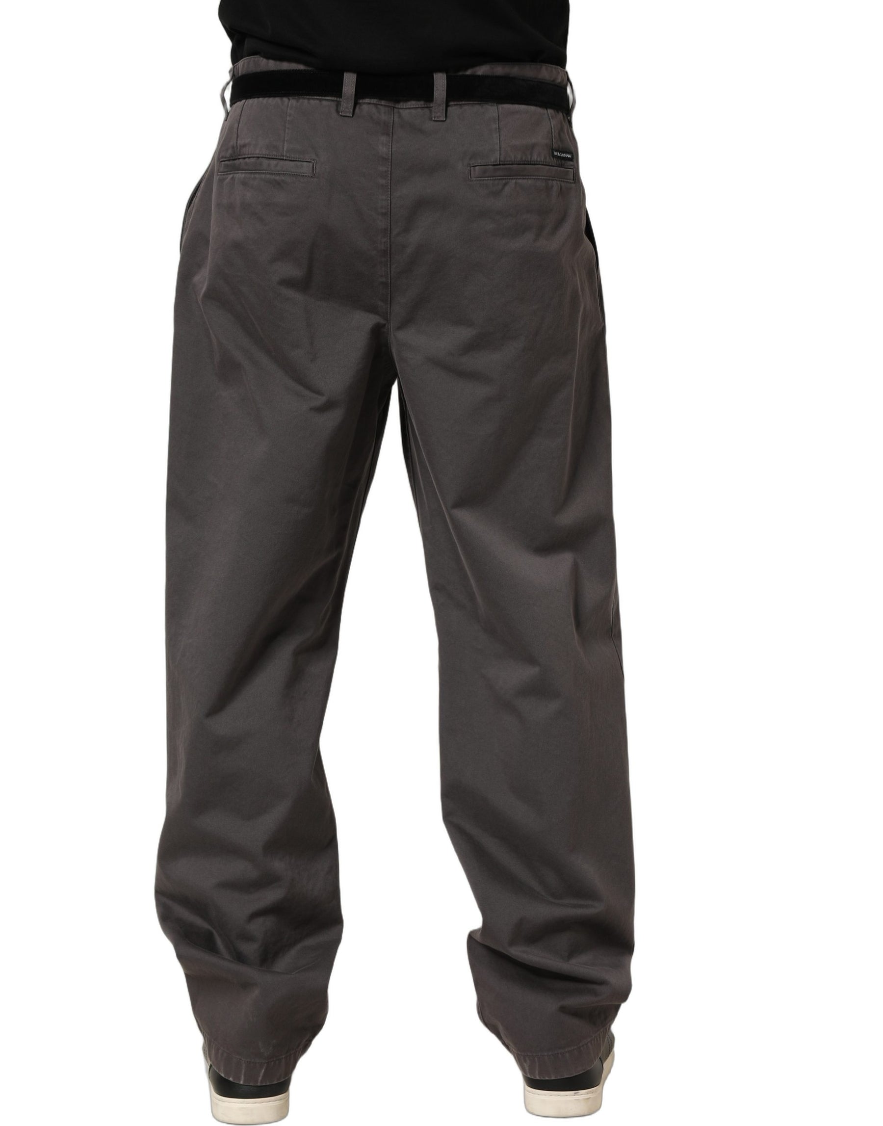 Dolce & Gabbana Dark Gray MidWaist Straight Men Trouser Pants | Regal Royce