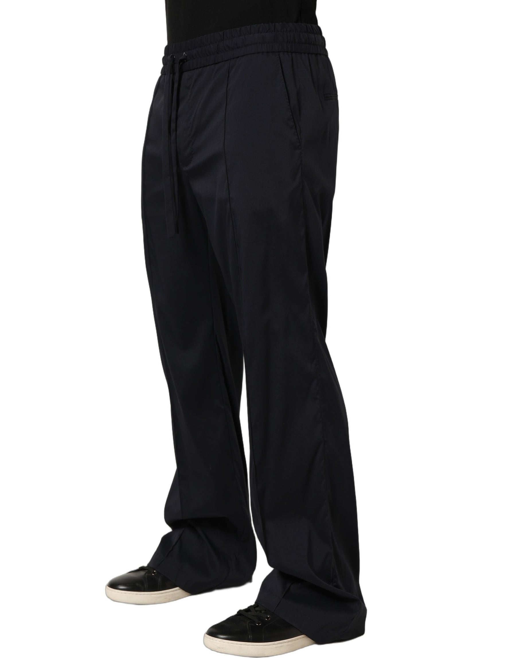 Dolce & Gabbana Black Nylon Straight Jogger Sweatpants Pants | Regal Royce