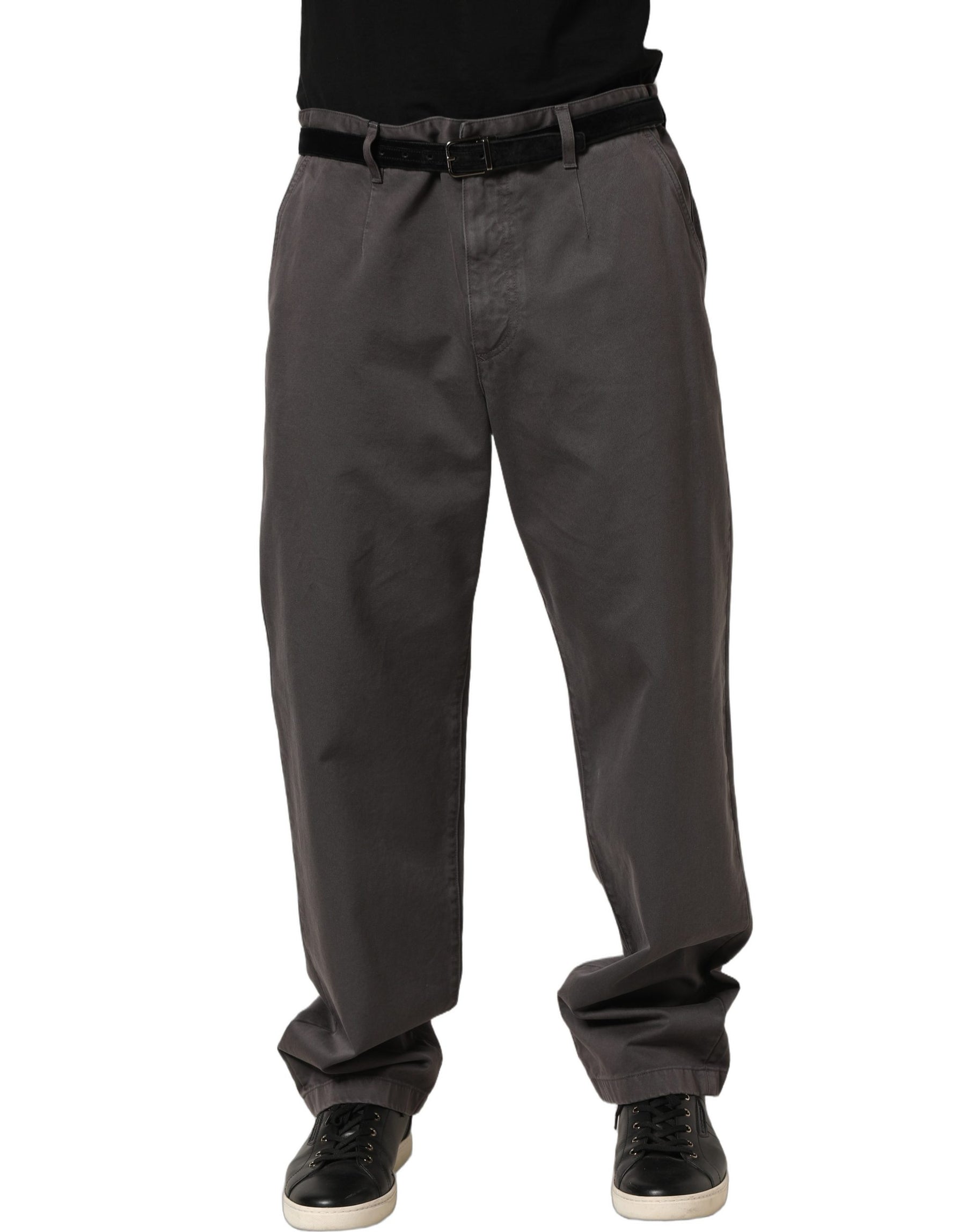 Dolce & Gabbana Dark Gray MidWaist Straight Men Trouser Pants | Regal Royce