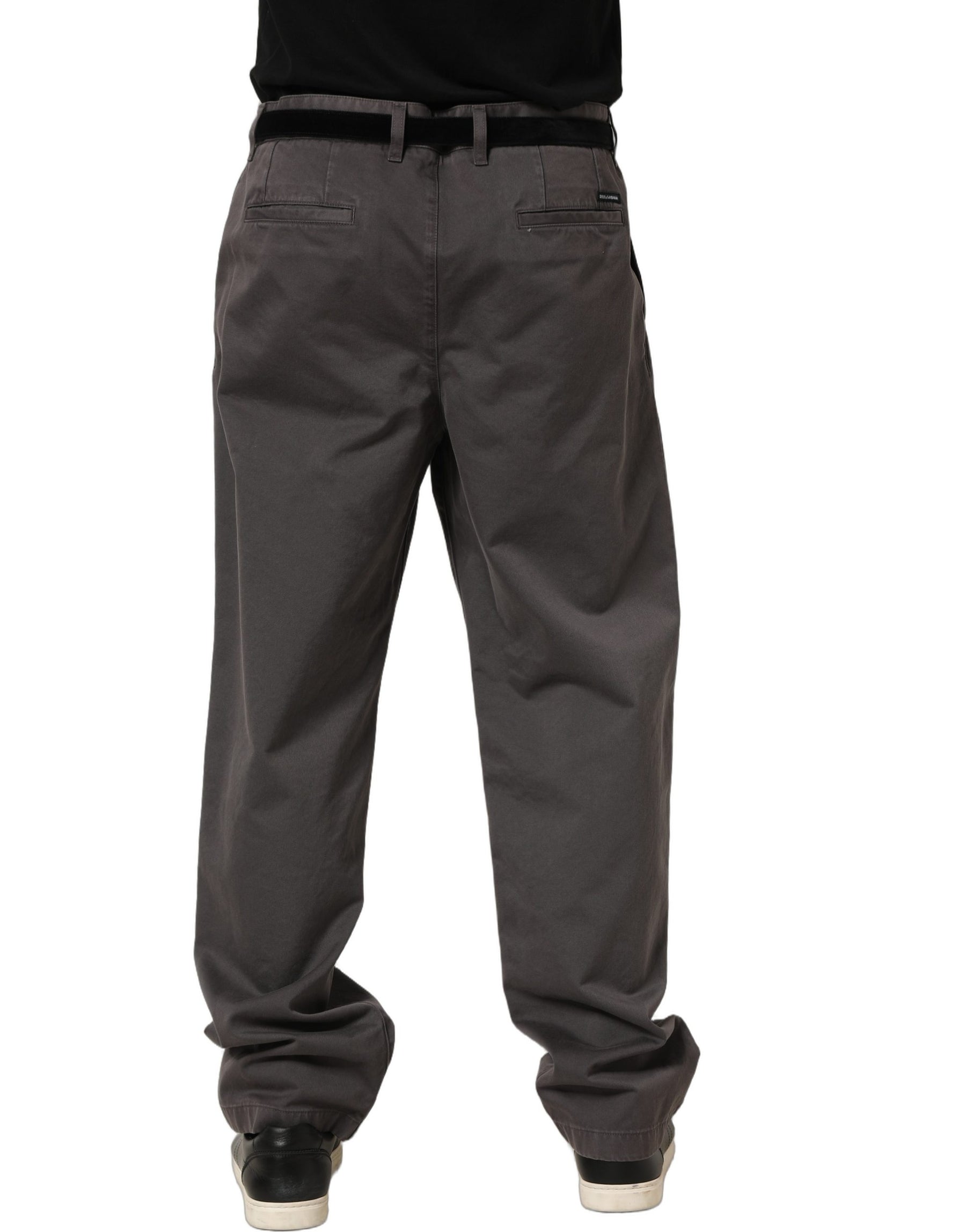 Dolce & Gabbana Dark Gray MidWaist Straight Men Trouser Pants | Regal Royce
