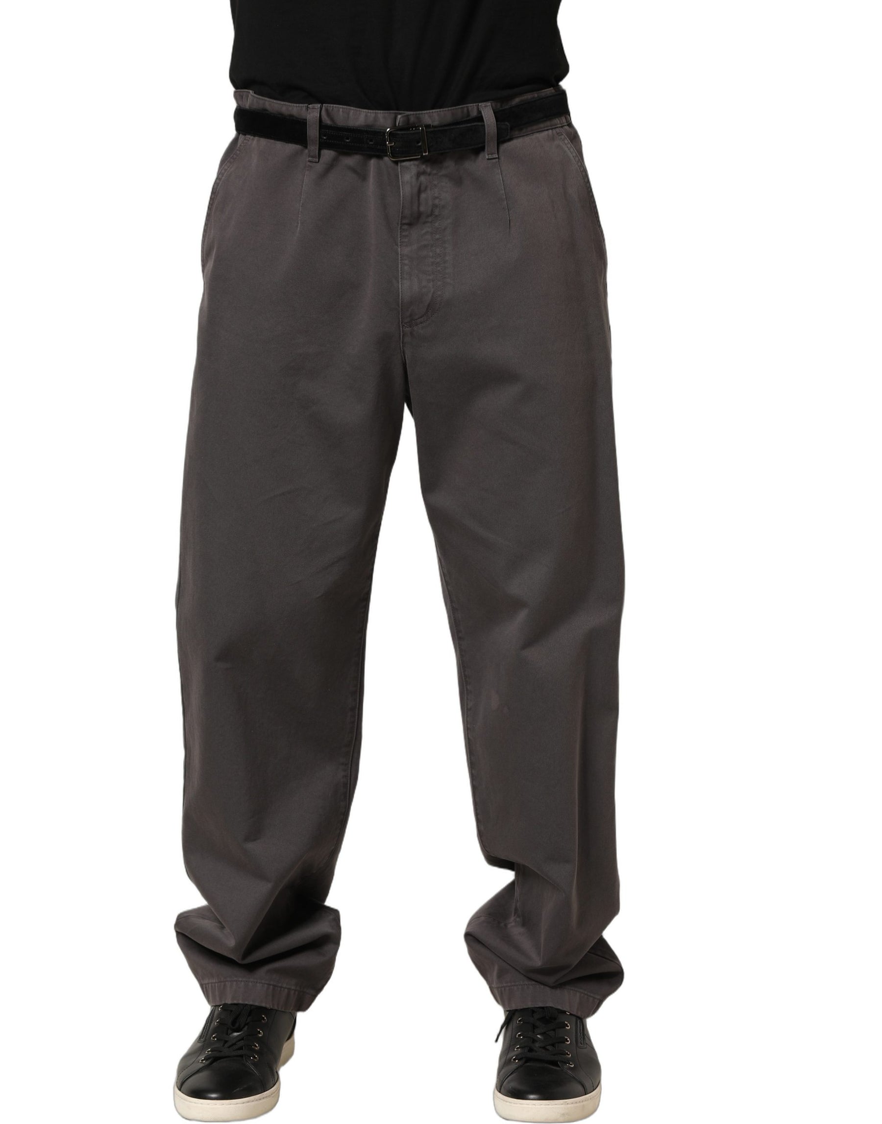 Dolce & Gabbana Dark Gray MidWaist Straight Men Trouser Pants | Regal Royce