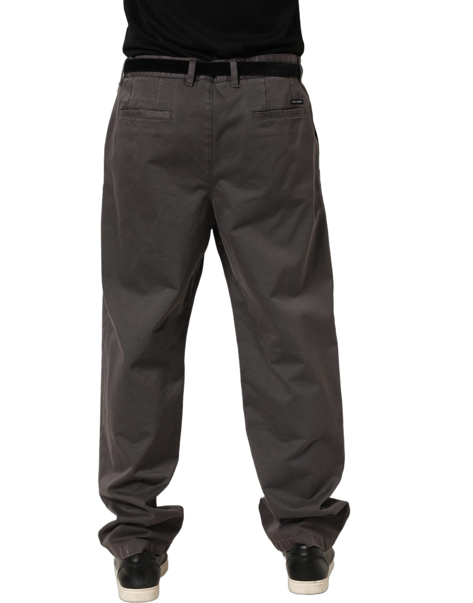 Dolce & Gabbana Dark Gray MidWaist Straight Men Trouser Pants | Regal Royce