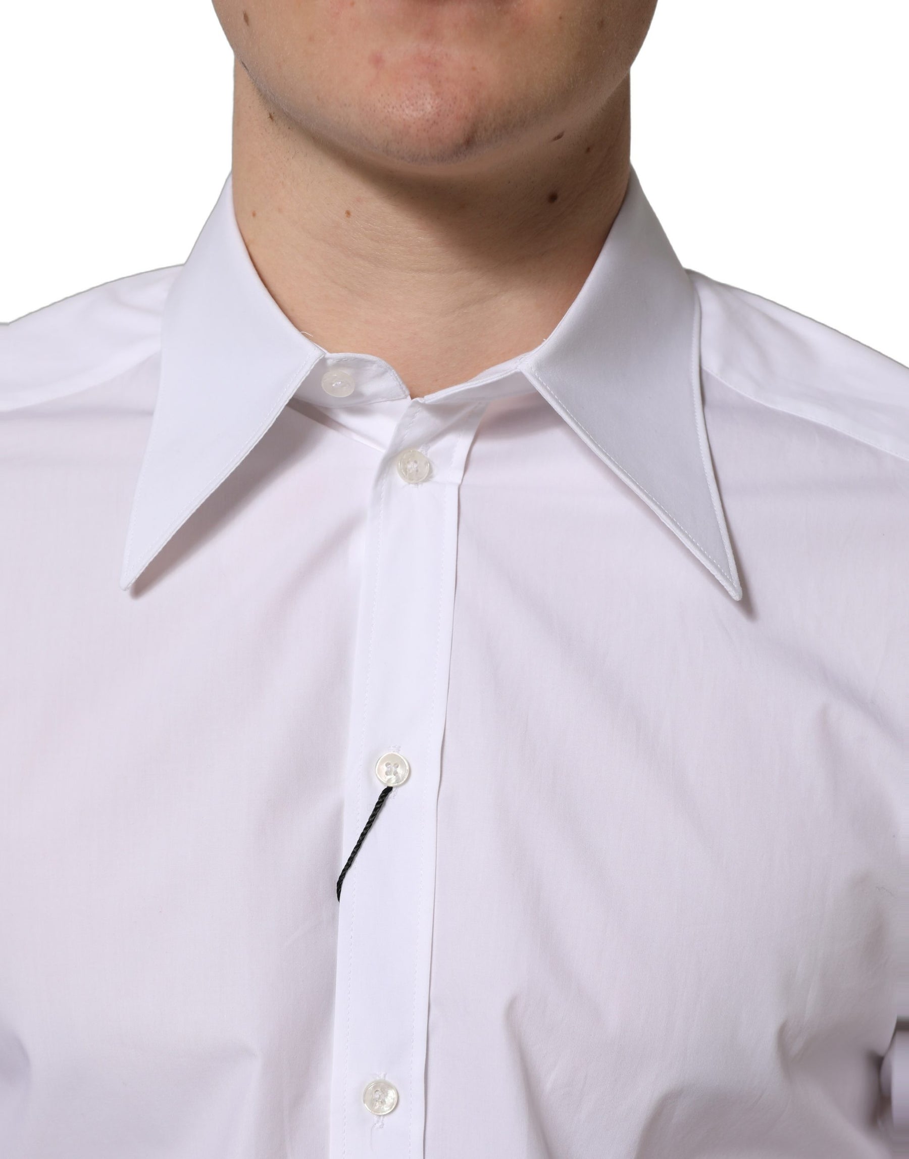 Dolce & Gabbana White MARTINI Long Sleeves Men Dress Shirt | Regal Royce