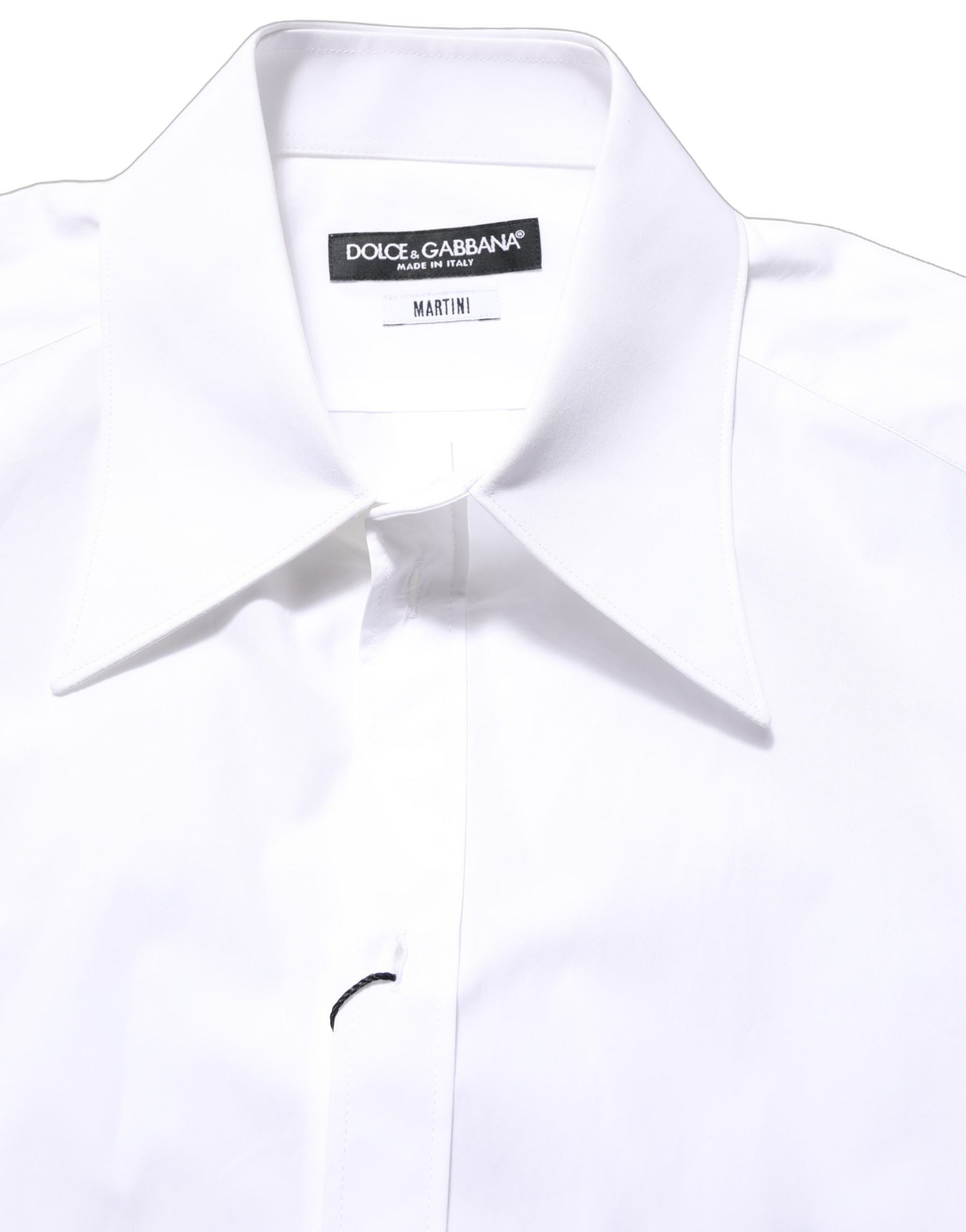 Dolce & Gabbana White MARTINI Long Sleeves Men Dress Shirt | Regal Royce