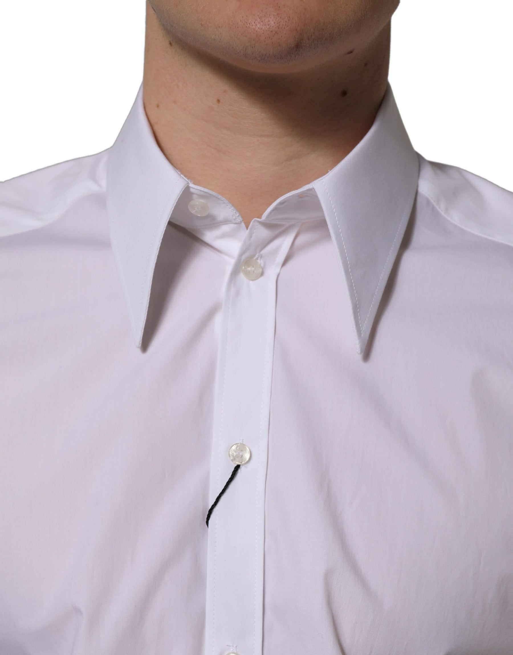 Dolce & Gabbana White MARTINI Long Sleeves Men Dress Shirt | Regal Royce