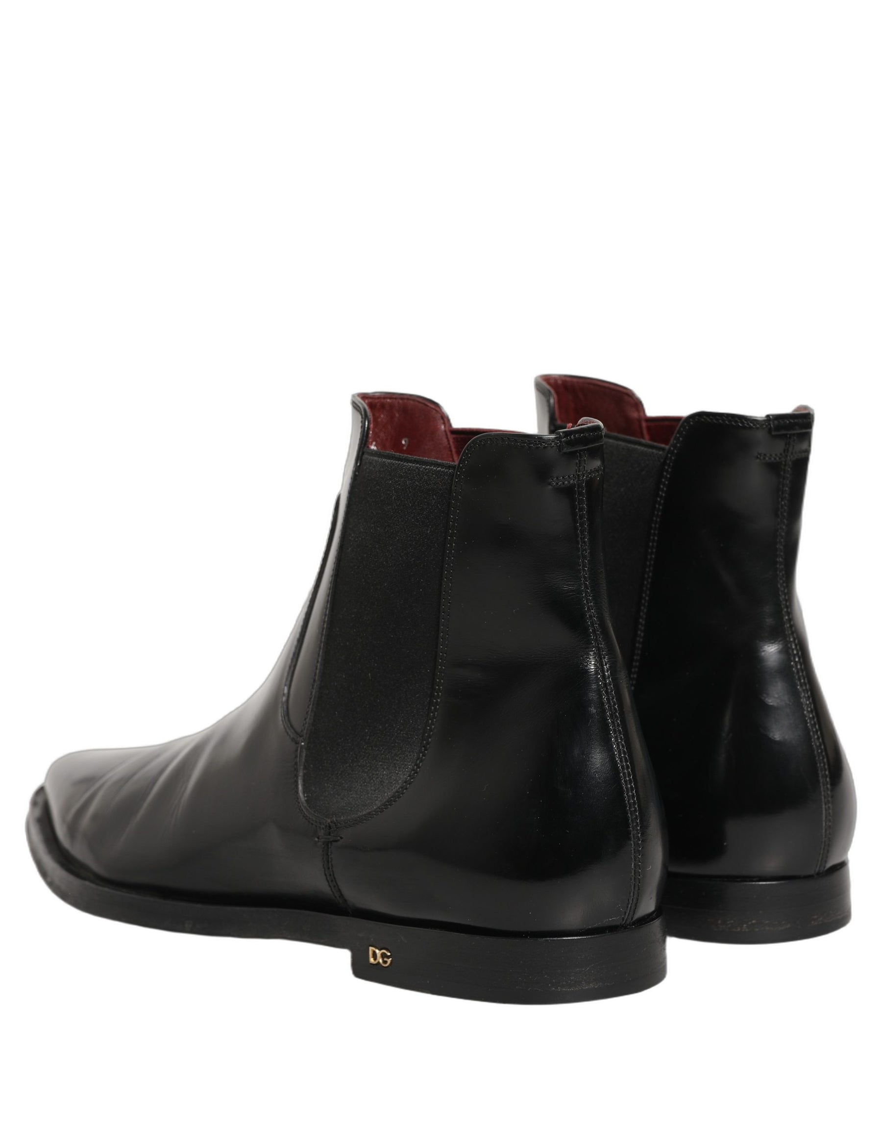 Dolce & Gabbana Black Chelsea Slip On Men Ankle Boots Shoes | Regal Royce