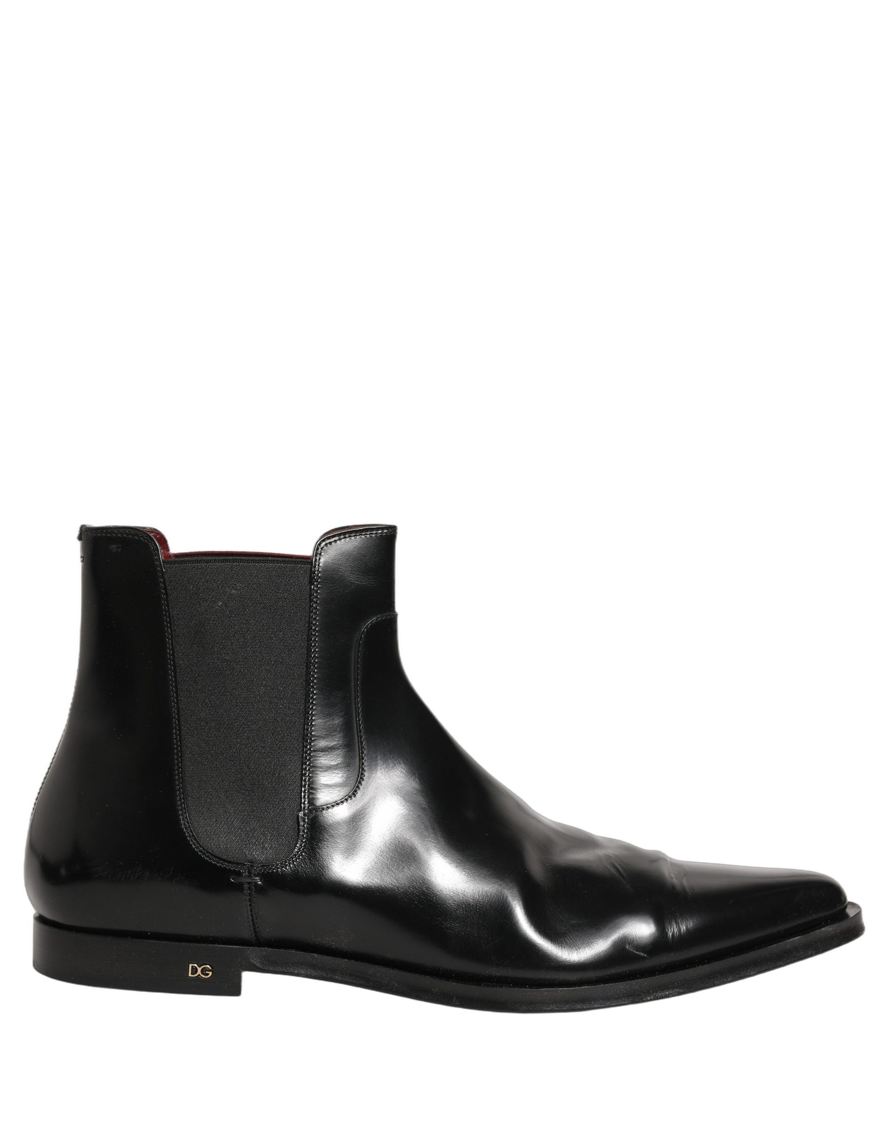 Dolce & Gabbana Black Chelsea Slip On Men Ankle Boots Shoes | Regal Royce
