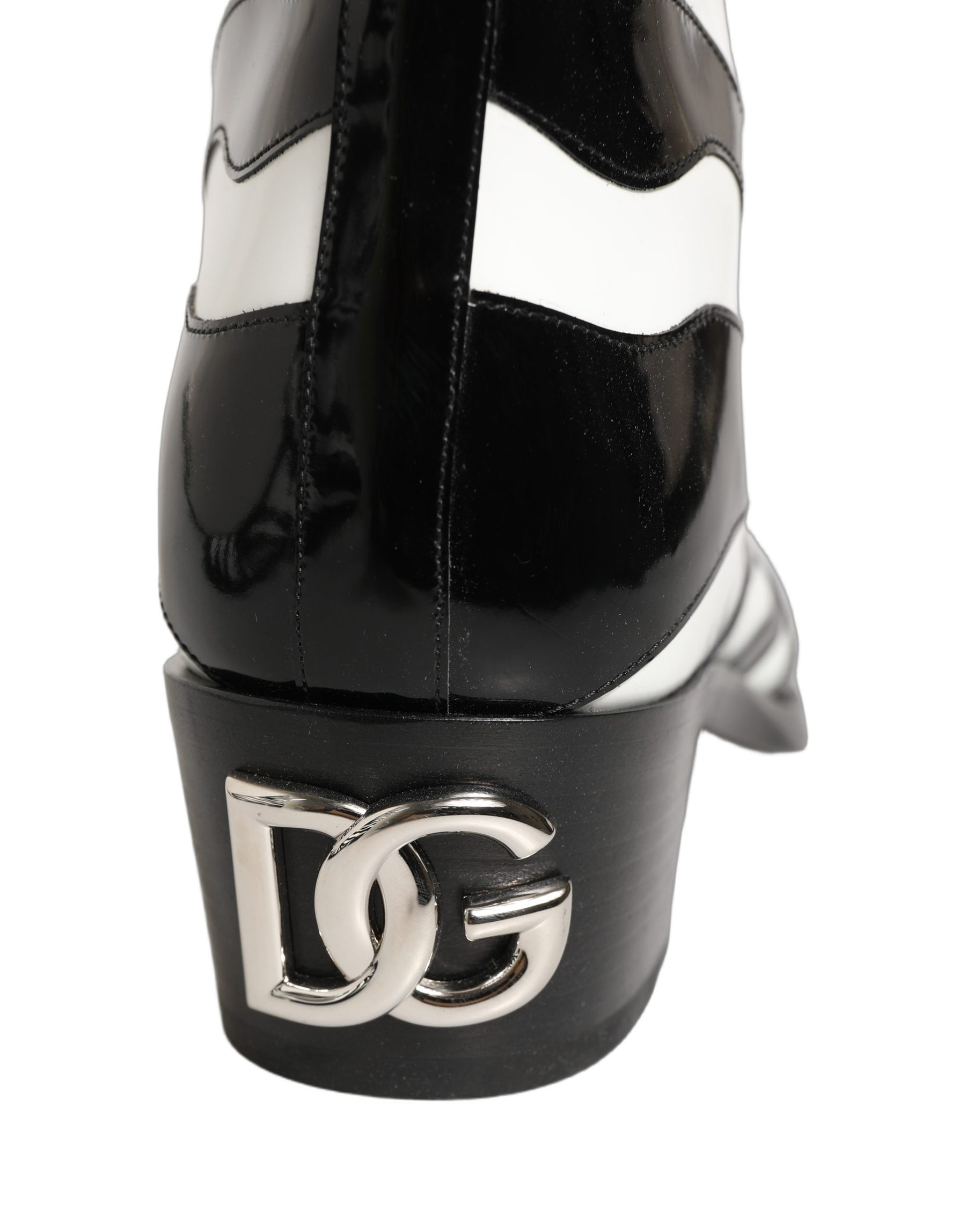 Dolce & Gabbana Black White Zebra Knee High Men Boots Shoes | Regal Royce