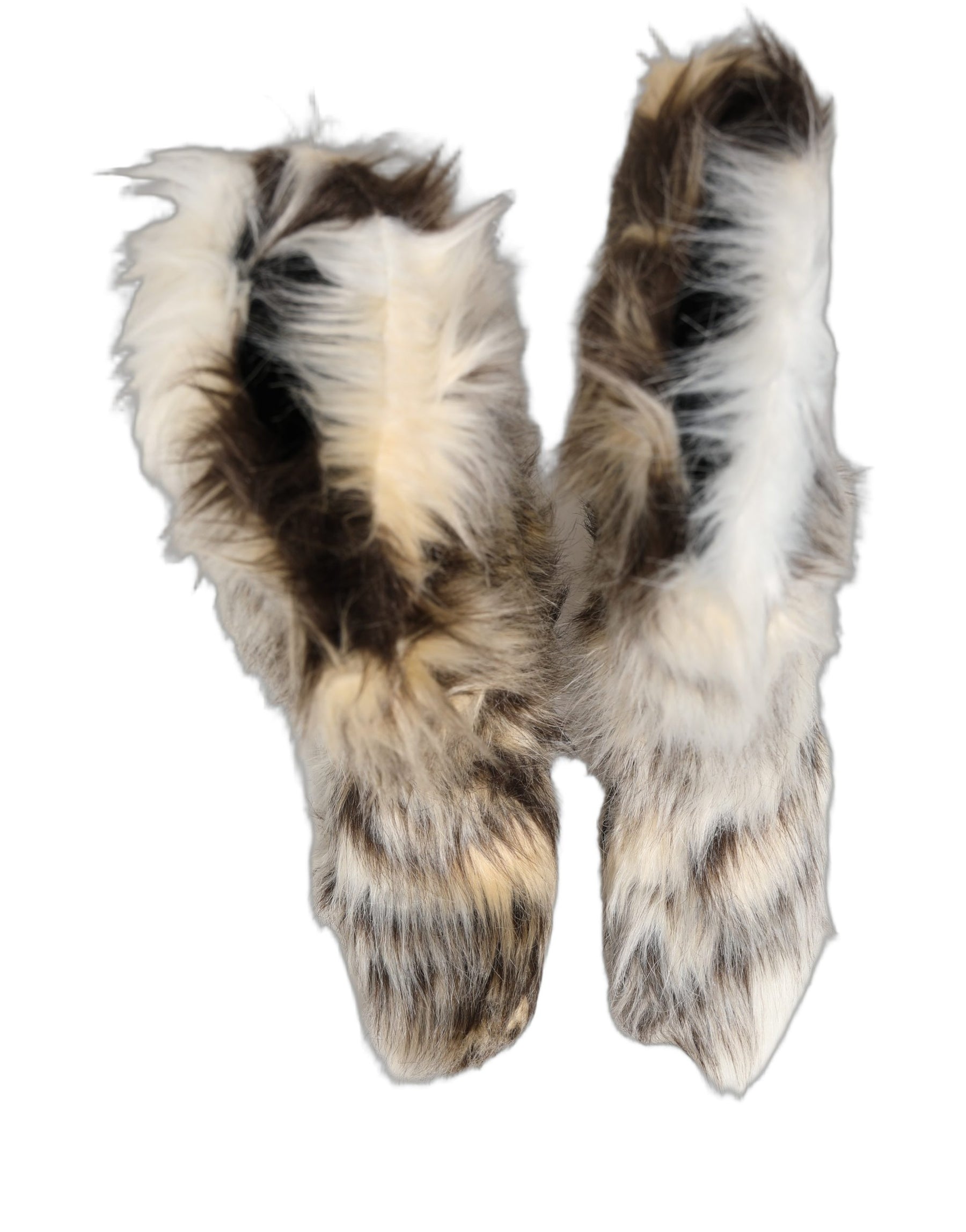 Dolce & Gabbana Multicolor Knee High Faux Fur Boots Shoes | Regal Royce