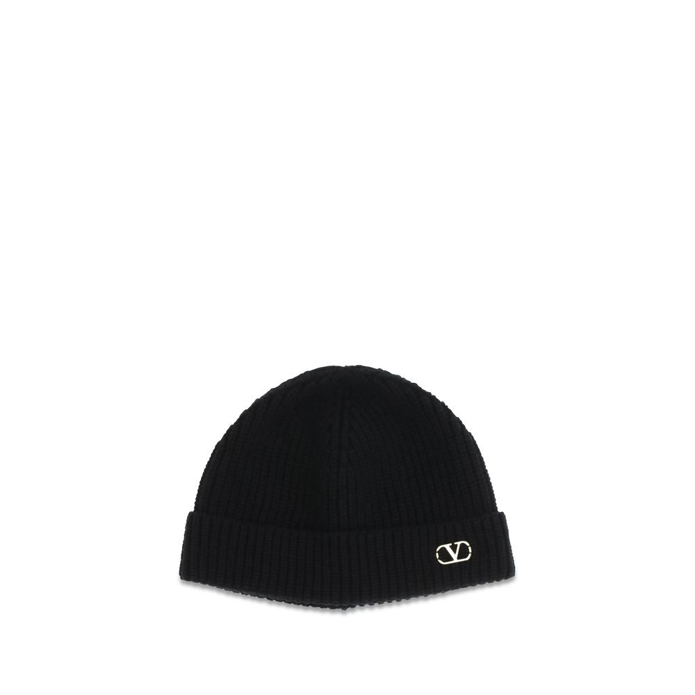 Valentino Garavani Black Cashmere Beanie | Regal Royce
