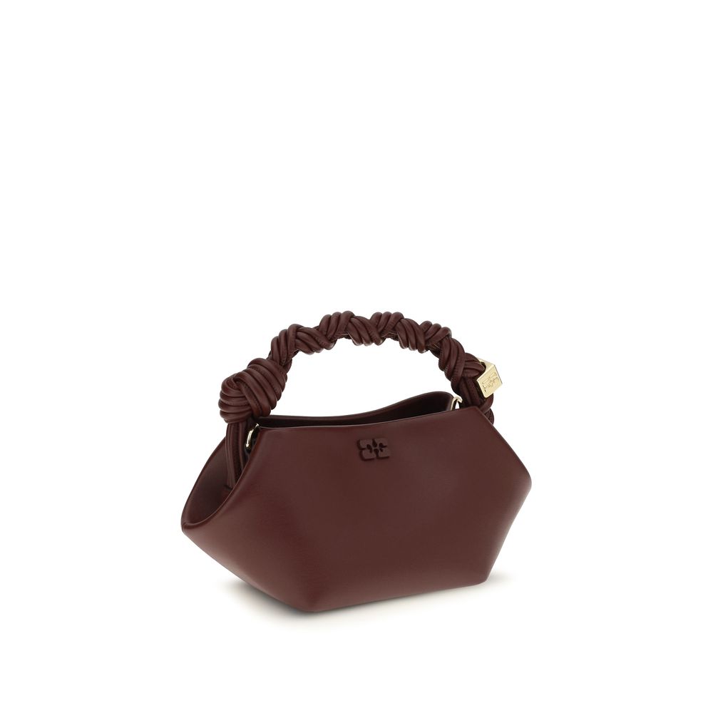 Ganni Bordeaux Recycled Leather Handbag | Regal Royce