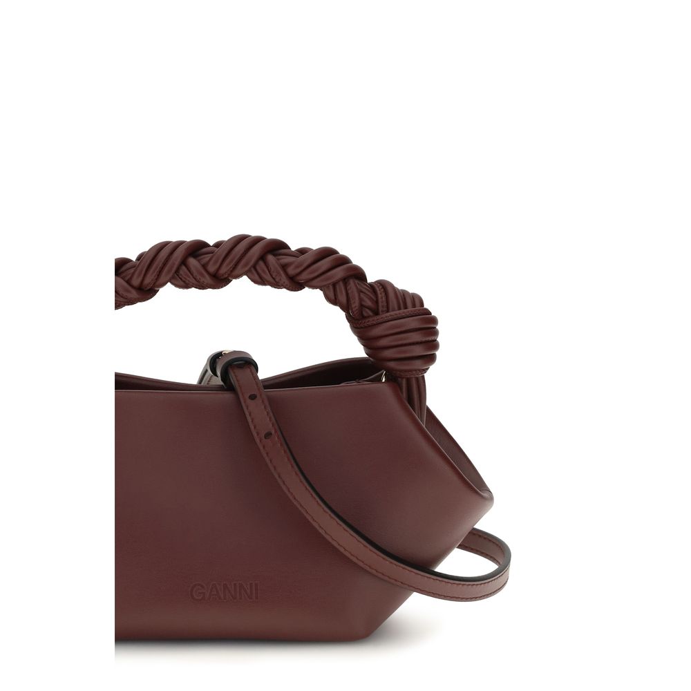 Ganni Bordeaux Recycled Leather Handbag | Regal Royce