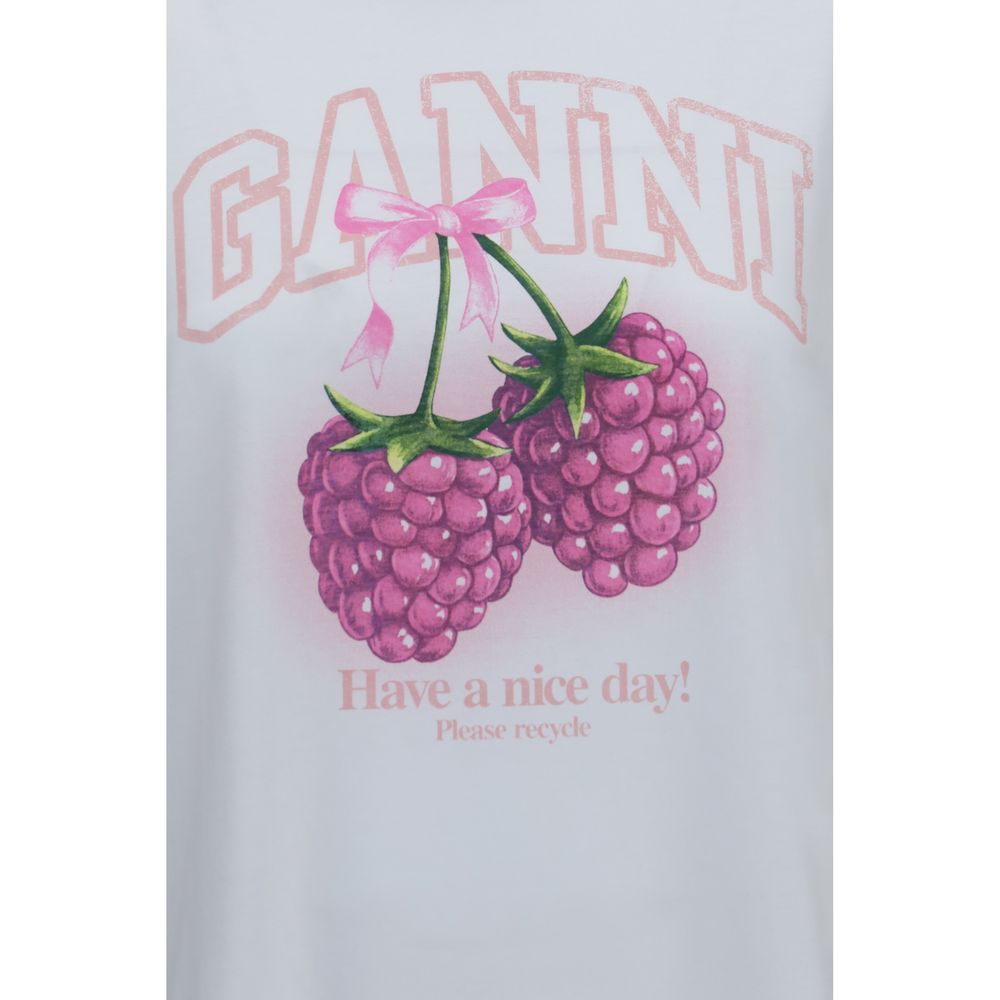 Ganni White Cotton T-Shirt | Regal Royce