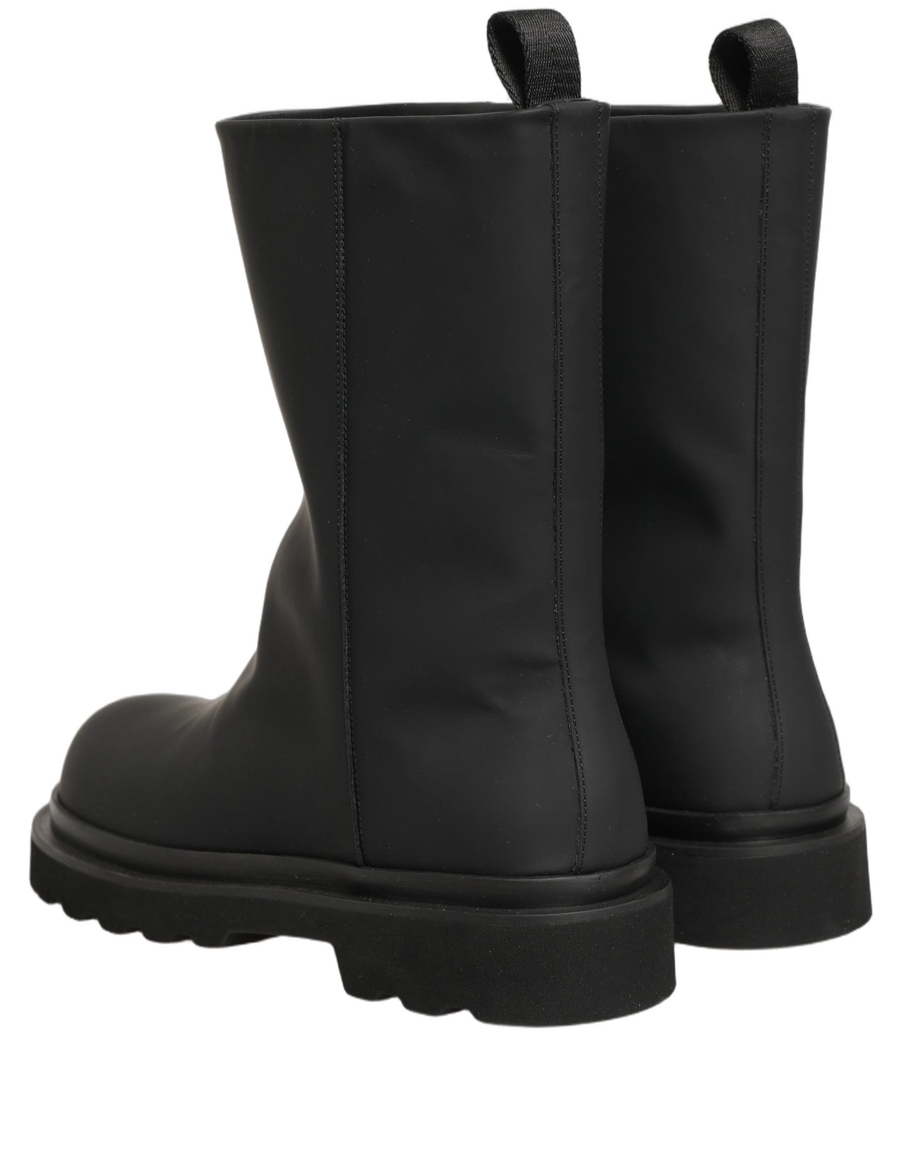 Dolce & Gabbana Black Leather Mid Calf Chunky Men Boots Shoes | Regal Royce