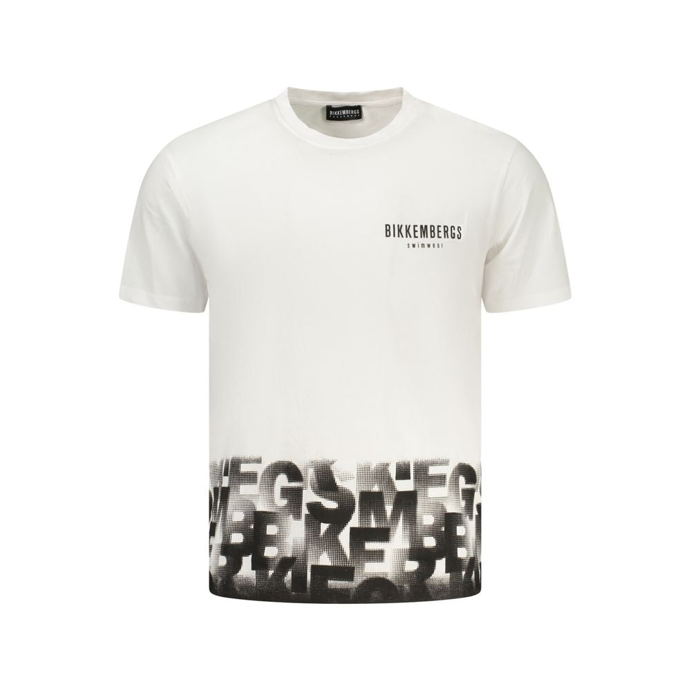 Bikkembergs White Cotton Men's T-Shirt | Regal Royce