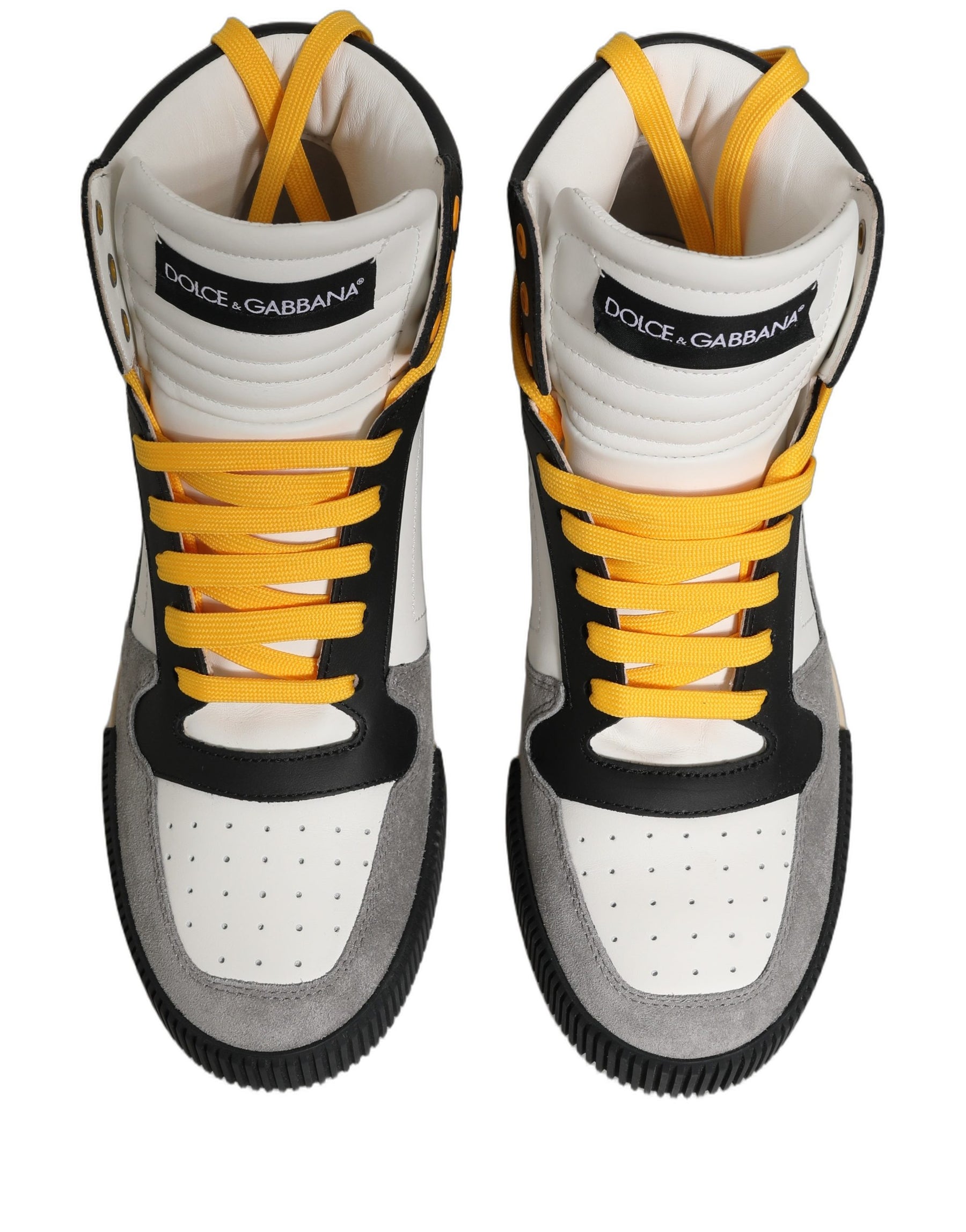 Dolce & Gabbana Multicolor Leather High Top Sneakers Shoes | Regal Royce