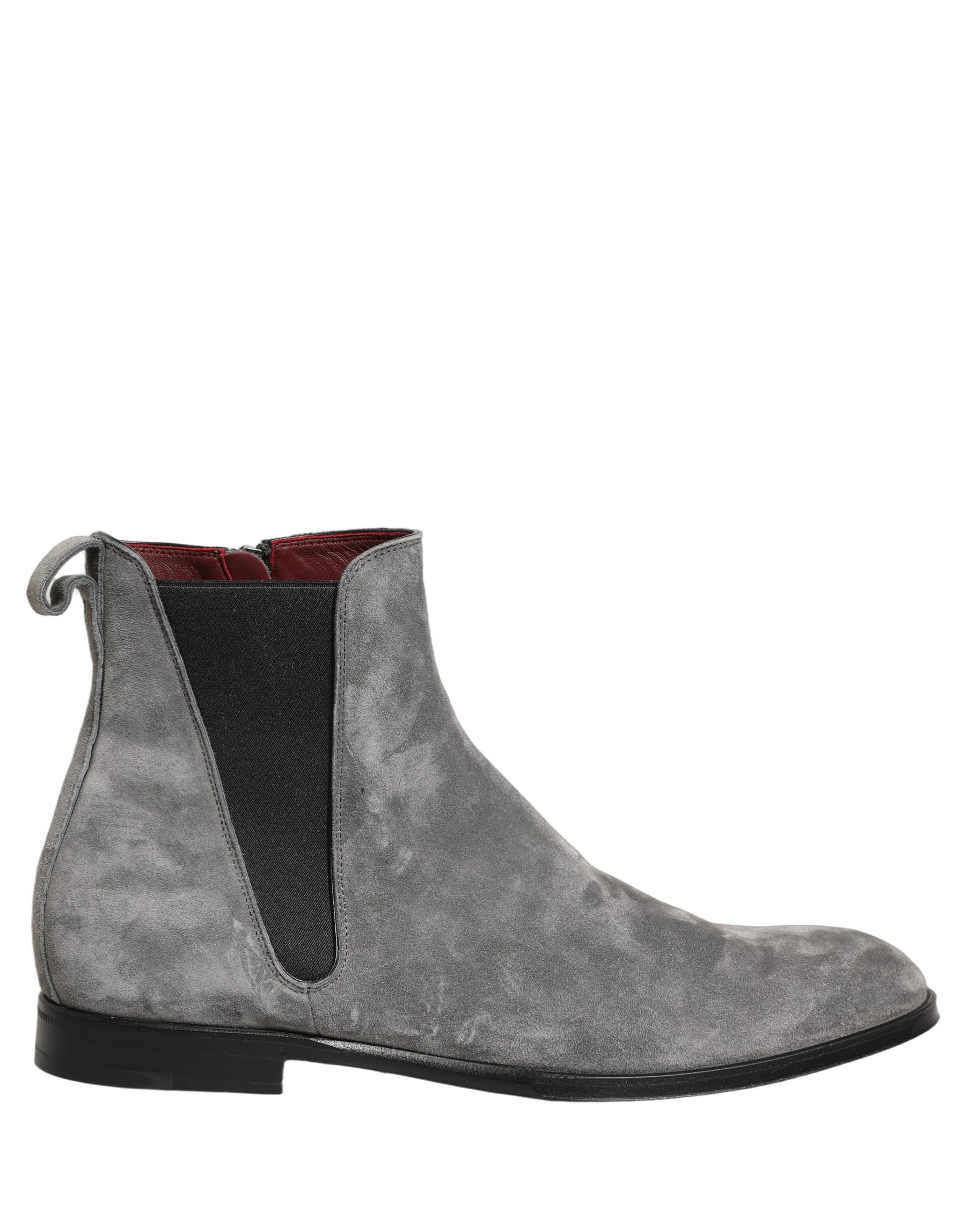Dolce & Gabbana Gray Suede Leather Chelsea Boots Shoes | Regal Royce