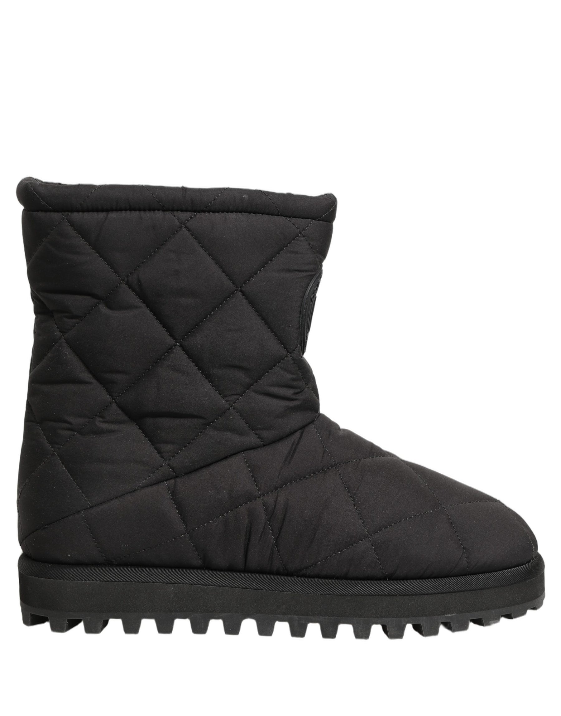 Dolce & Gabbana Black Quilted Effect Mid Calf Boots Shoes | Regal Royce