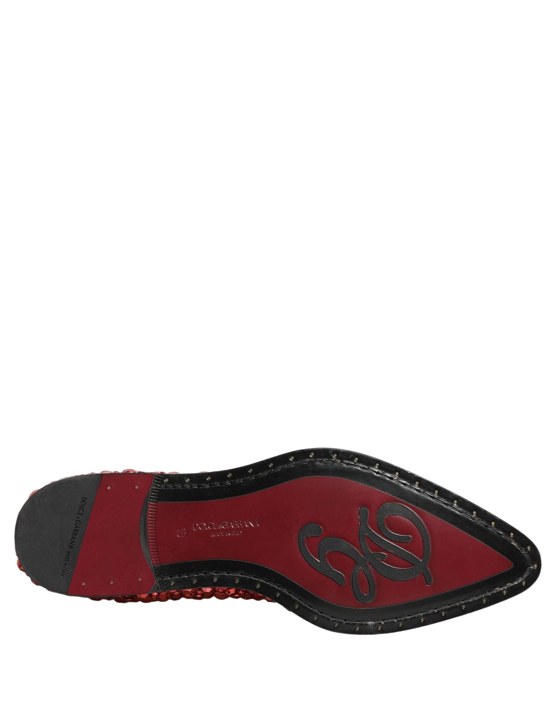 Dolce & Gabbana Red Embellished Chelsea Ankle Boots Shoes | Regal Royce