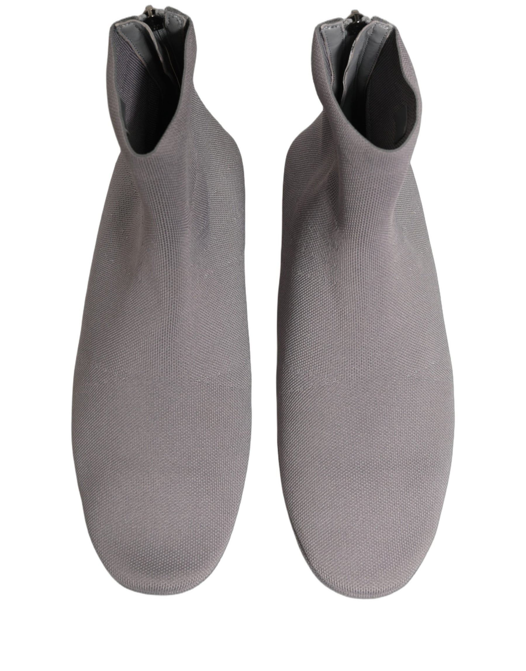Dolce & Gabbana Gray Stretch Mesh Men Ankle Boots Shoes | Regal Royce