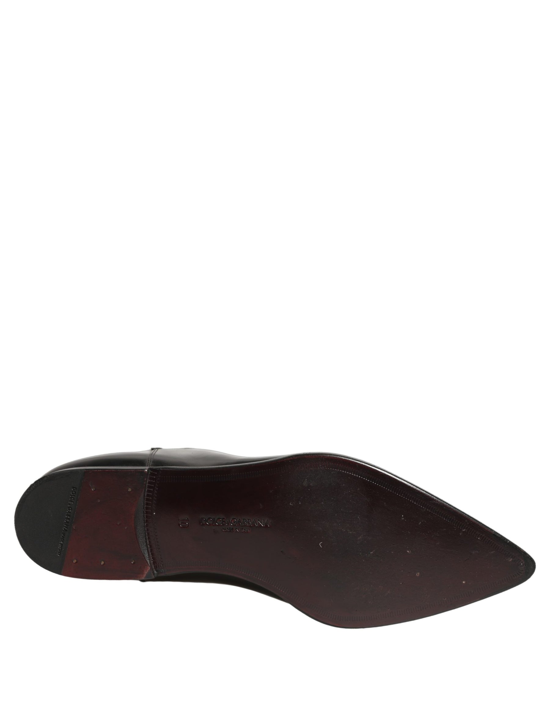 Dolce & Gabbana Black Leather Chelsea Mid Calf Boots Shoes | Regal Royce