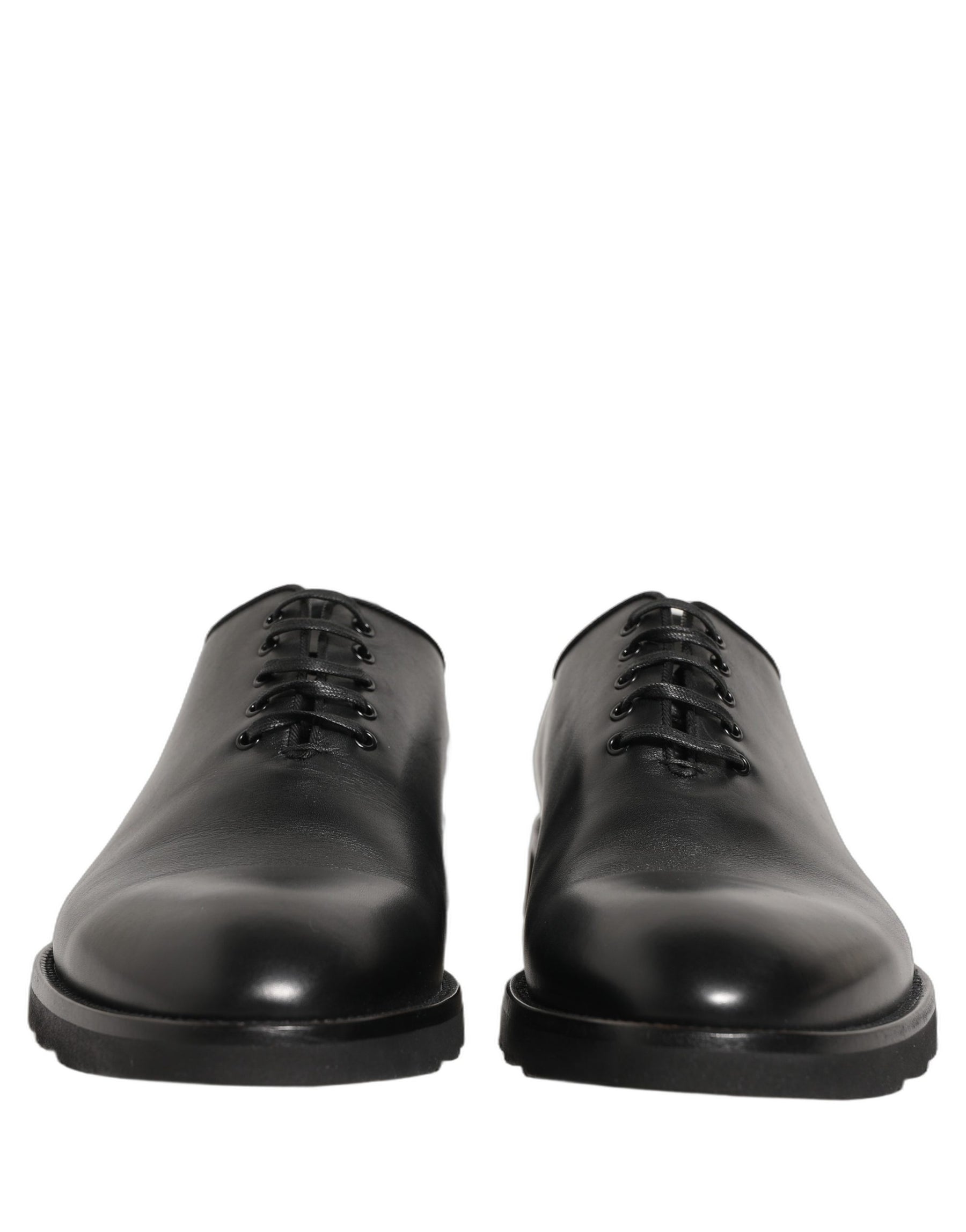 Dolce & Gabbana Black Leather Men Oxford Dress Formal Shoes | Regal Royce