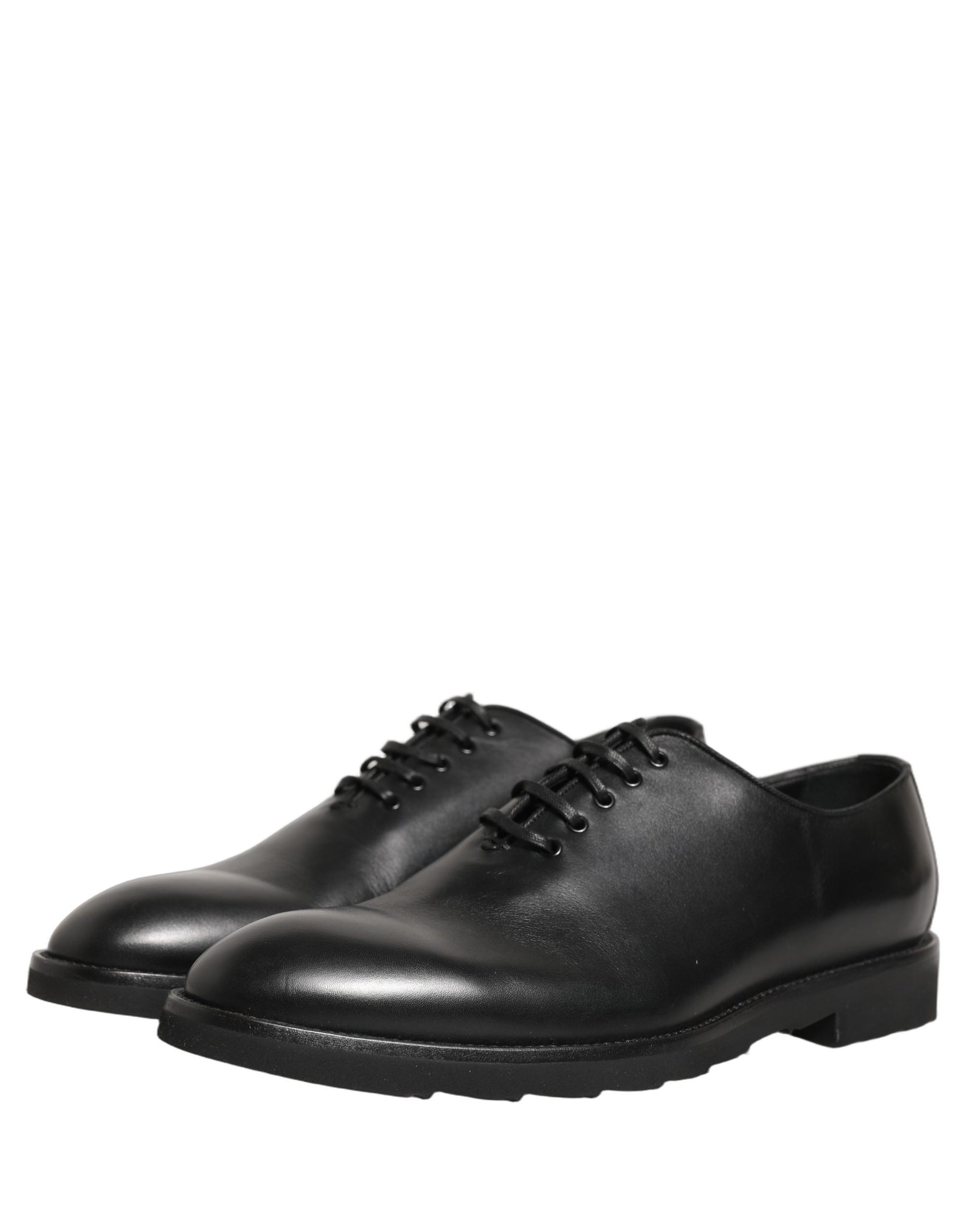 Dolce & Gabbana Black Leather Men Oxford Dress Formal Shoes | Regal Royce