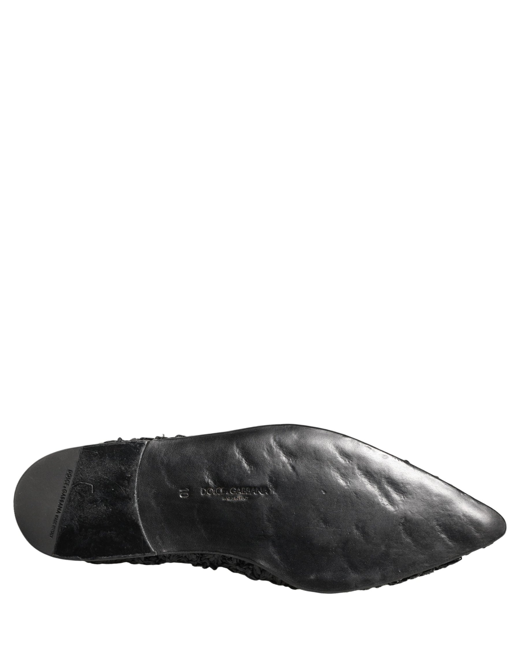 Dolce & Gabbana Black Mules Slides Slippers Men Flats Shoes | Regal Royce