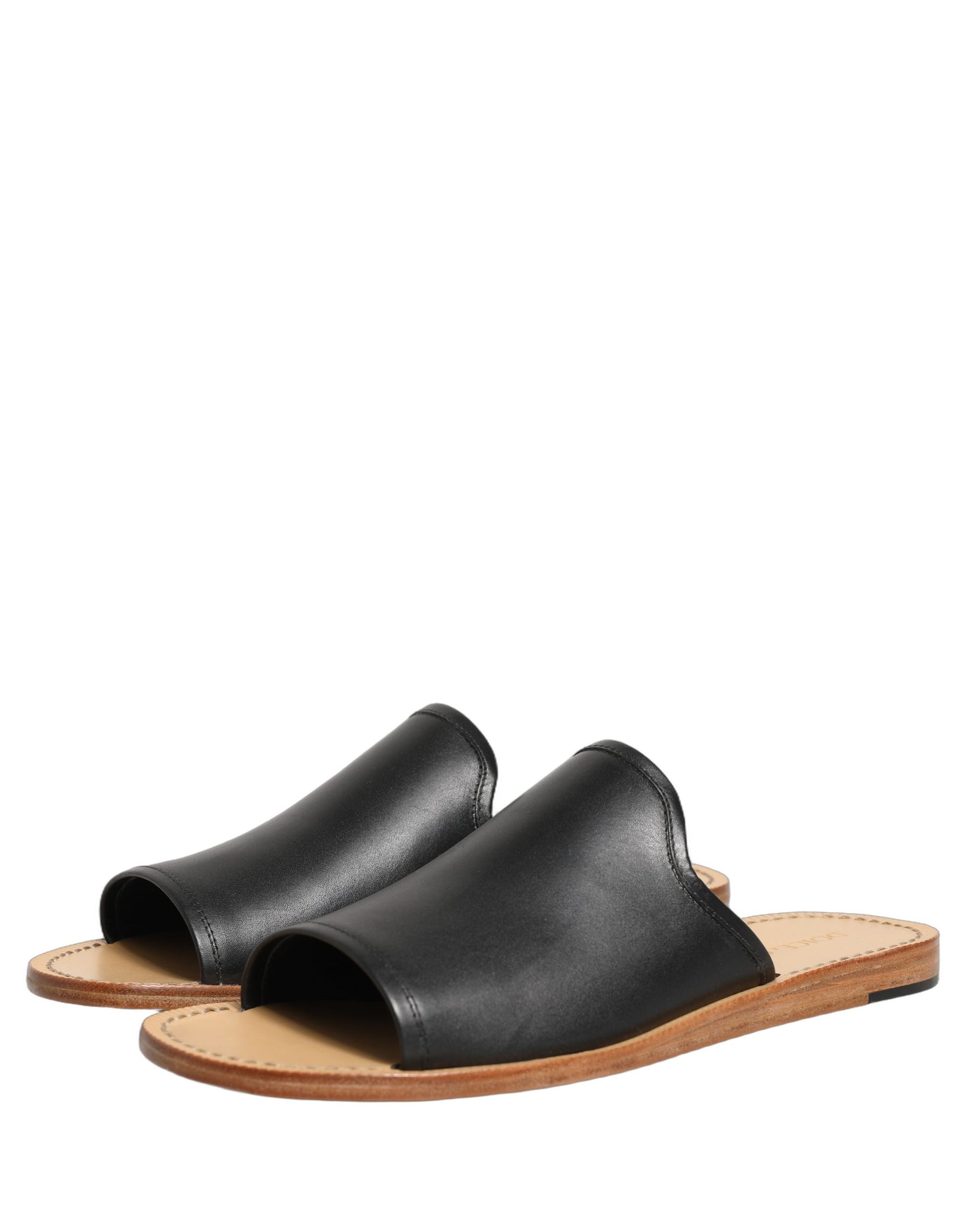 Dolce & Gabbana Brown Leather Slides Sandals Flats Men Shoes | Regal Royce