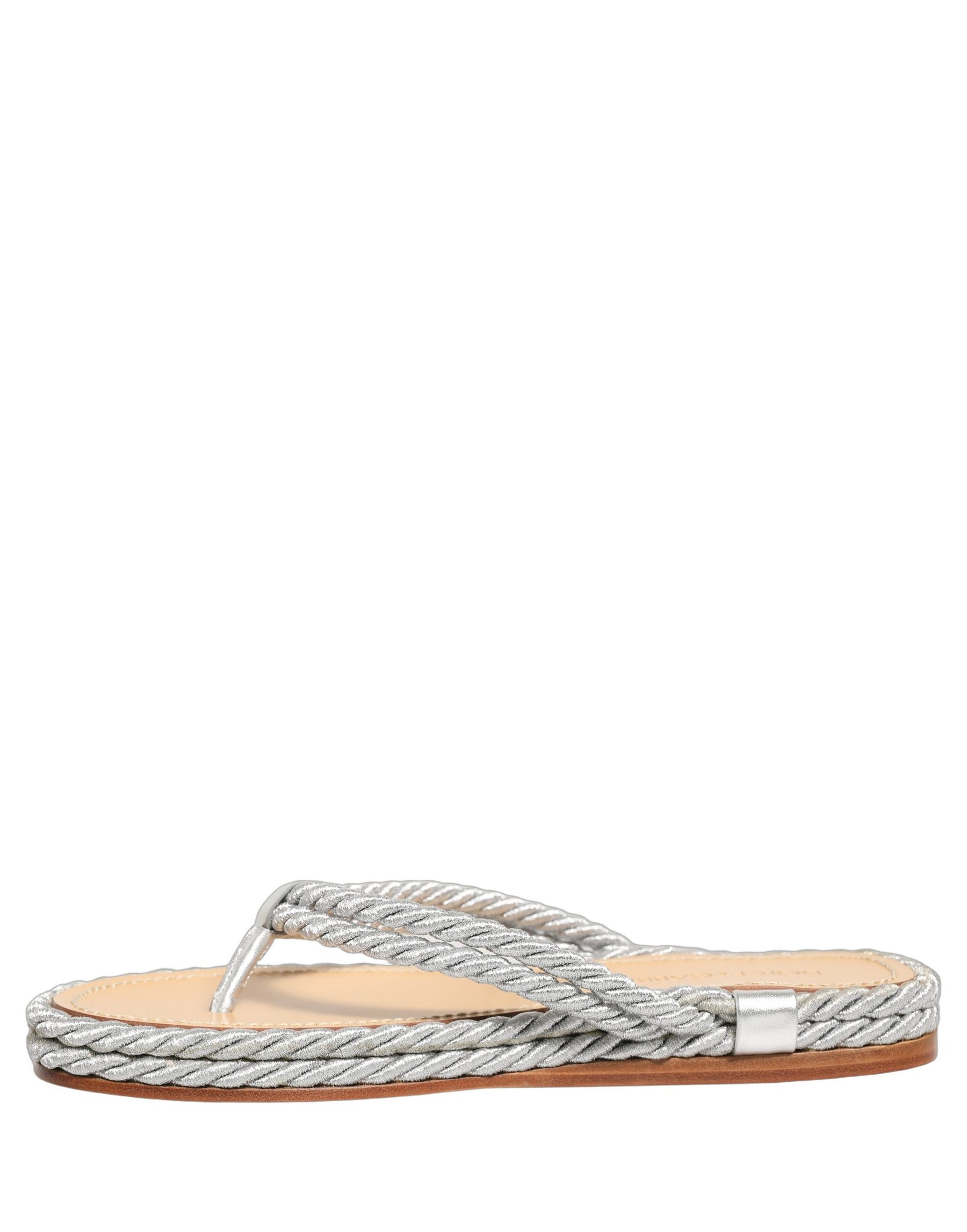 Dolce & Gabbana Silver Rope Slides Sandals Flip Flops Shoes | Regal Royce