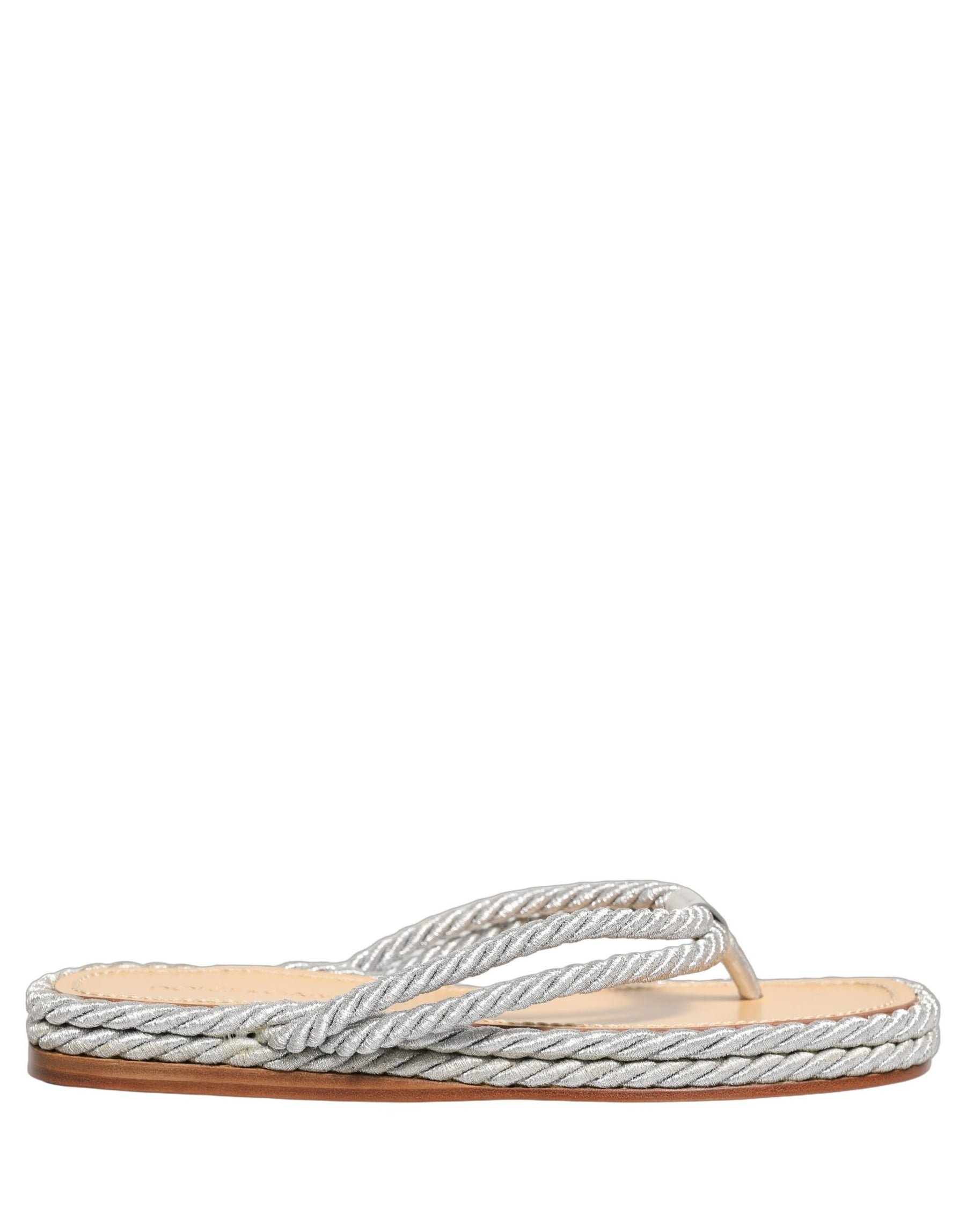 Dolce & Gabbana Silver Rope Slides Sandals Flip Flops Shoes | Regal Royce