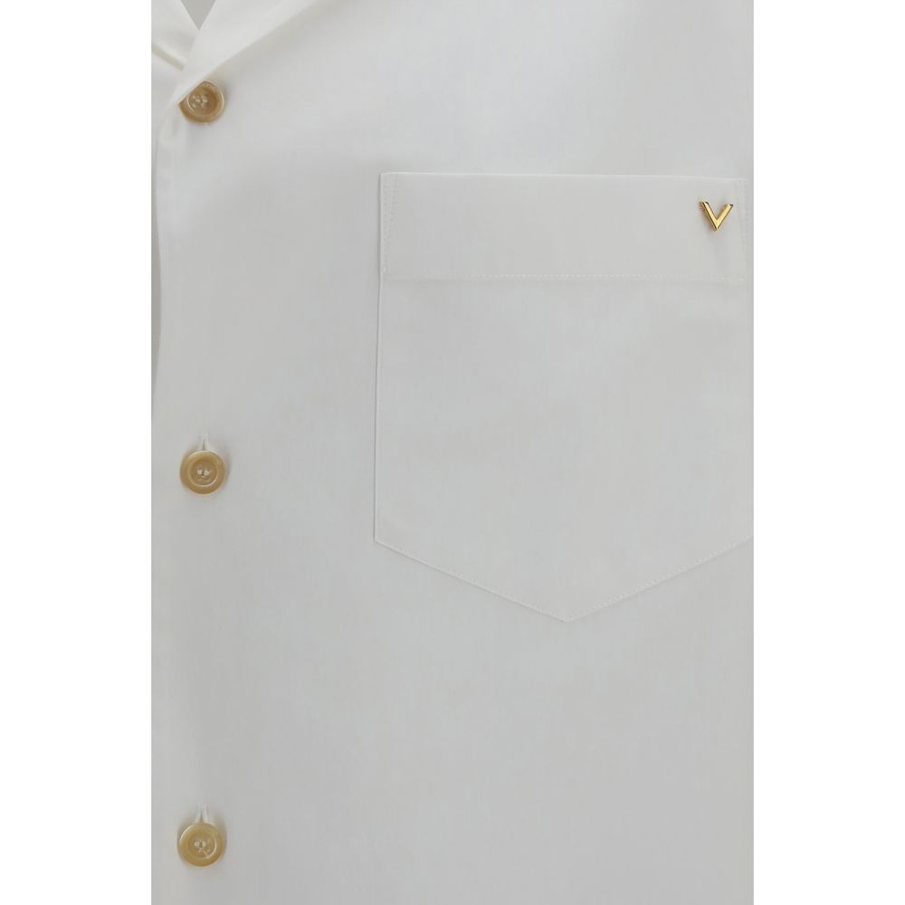 Valentino White Cotton Shortsleeve Shirt | Regal Royce