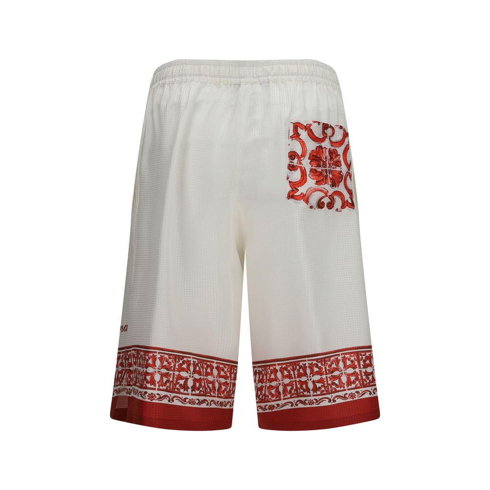 Dolce & Gabbana Multicolor Silk Bermuda Shorts | Regal Royce