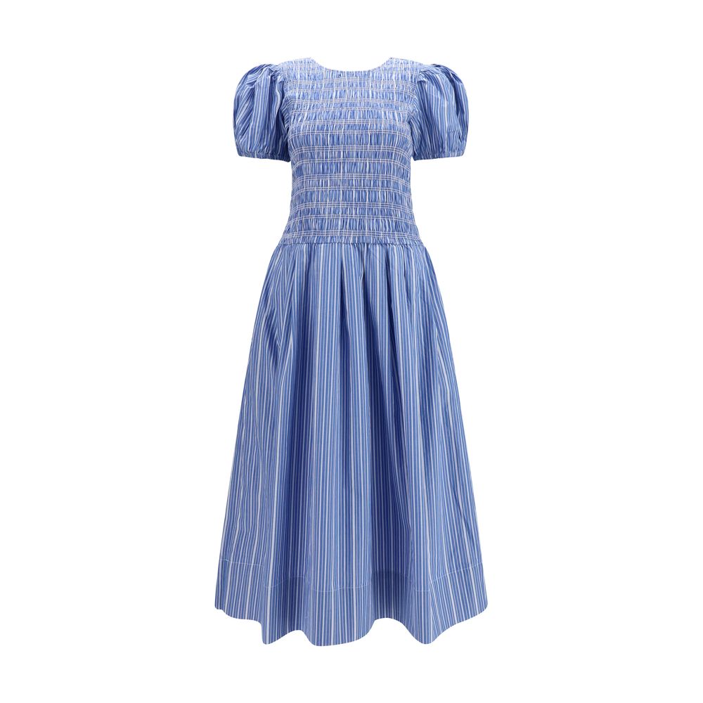 Ganni Blue Cotton Casual Dress | Regal Royce
