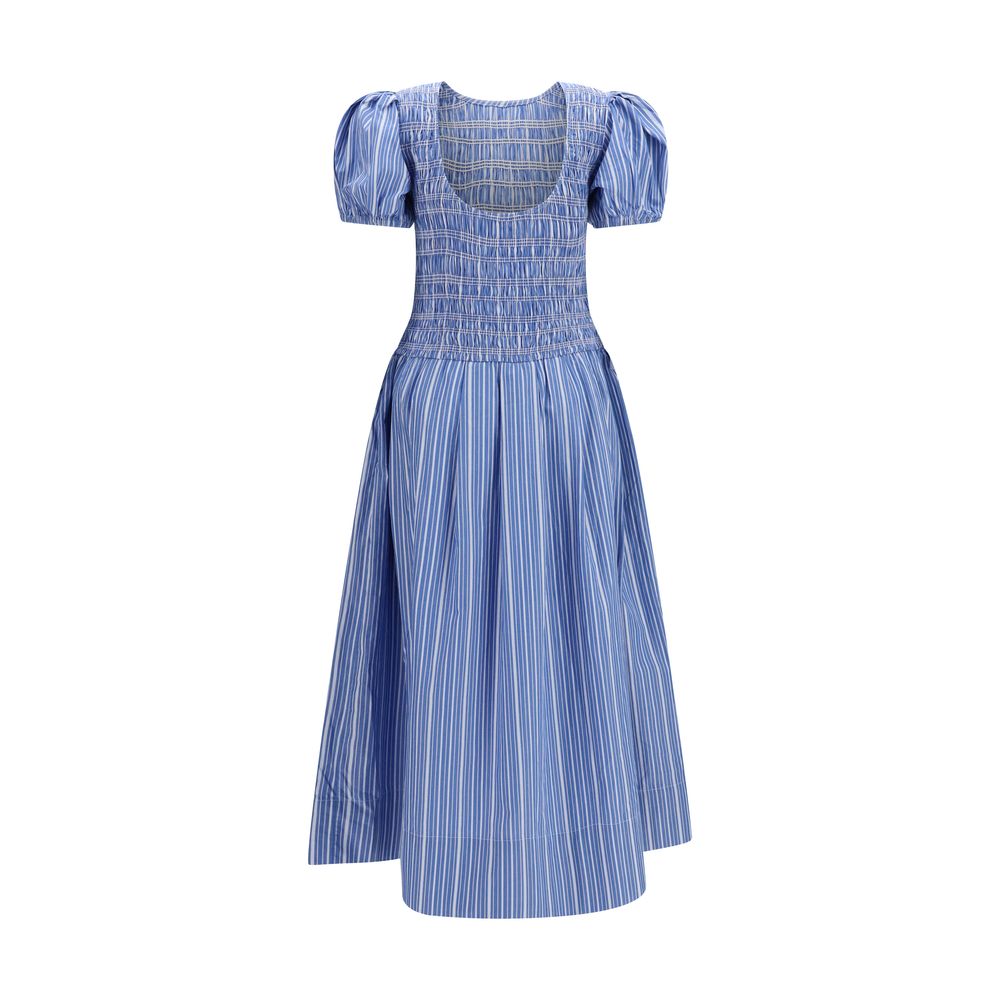 Ganni Blue Cotton Casual Dress | Regal Royce